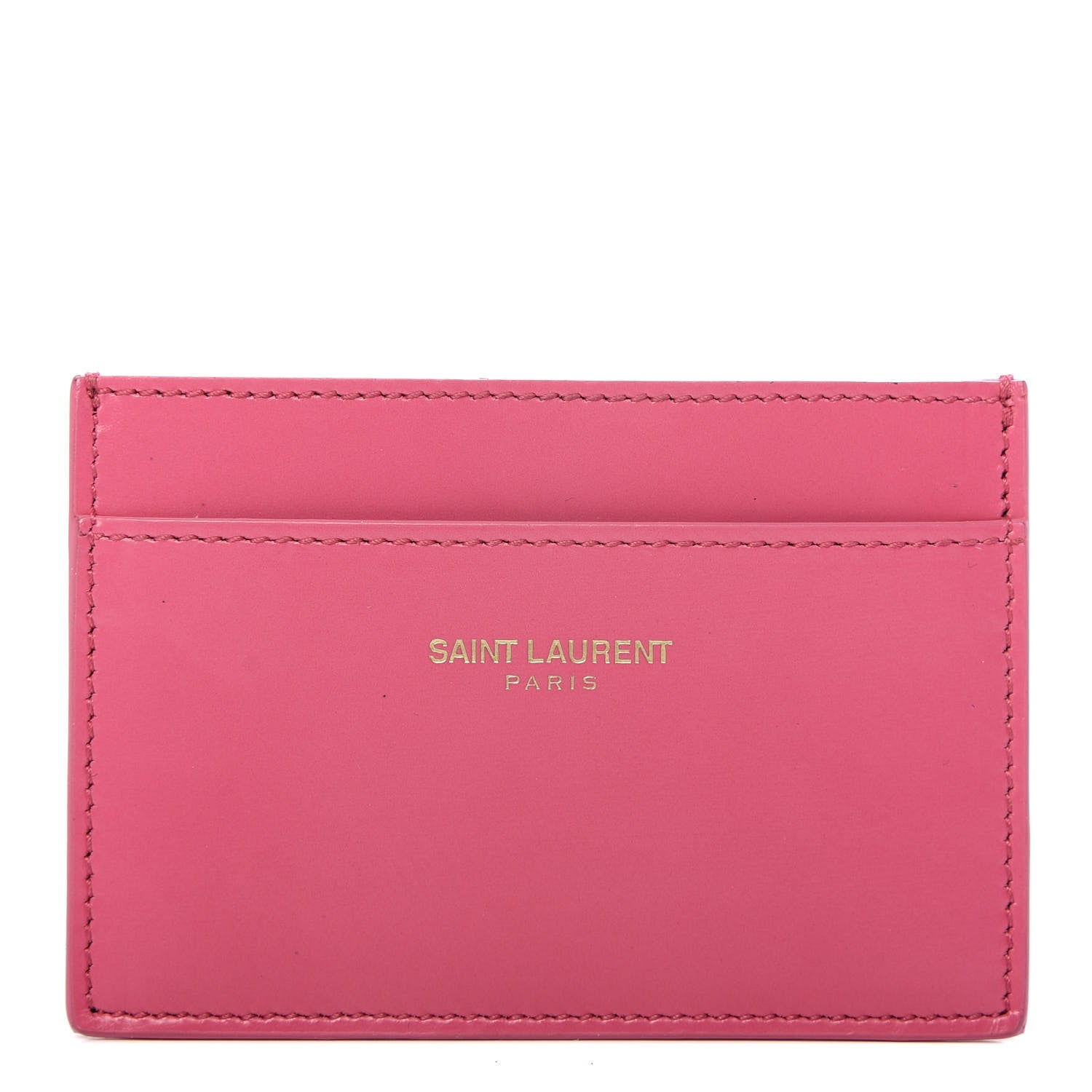 Saint Laurent Calfskin Credit Card Case Fuchsia 687187 – FASHIONPHILE