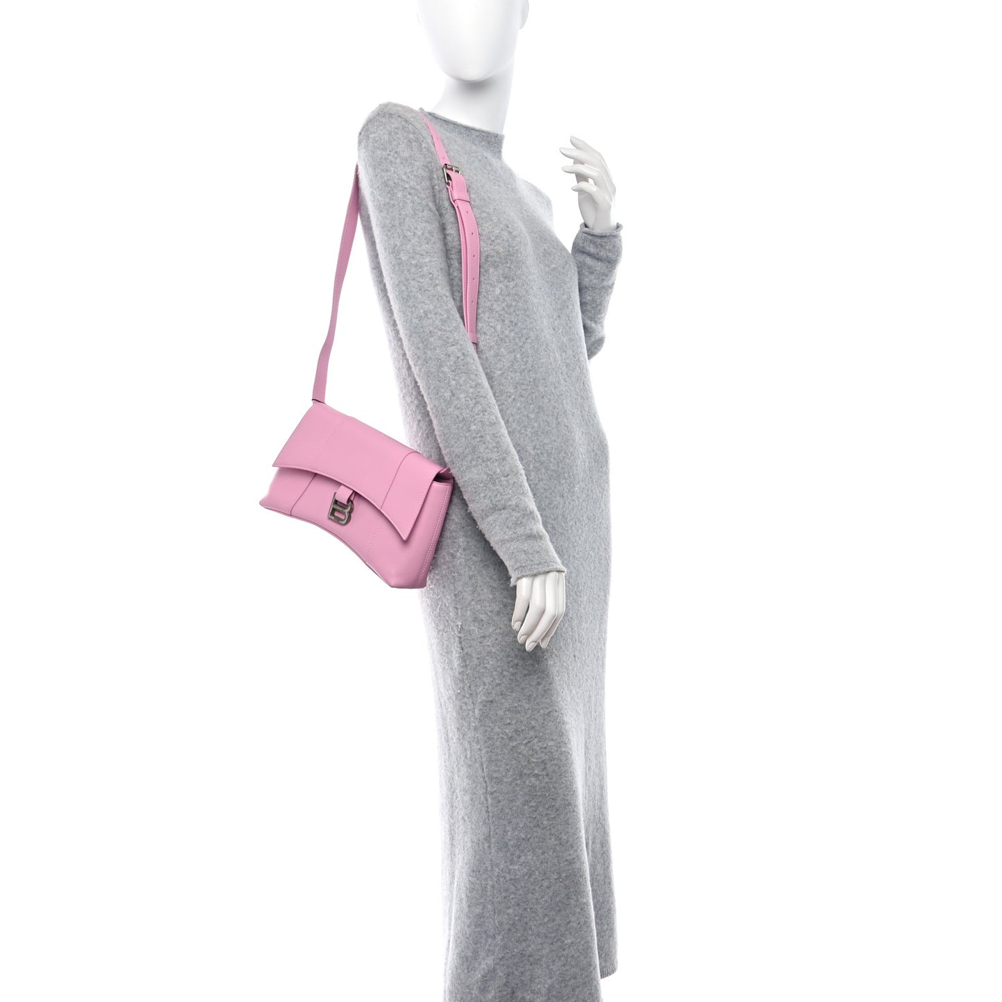 Semi Shiny Smooth Calfskin XS Downtown Shoulder Bag Candy Pink