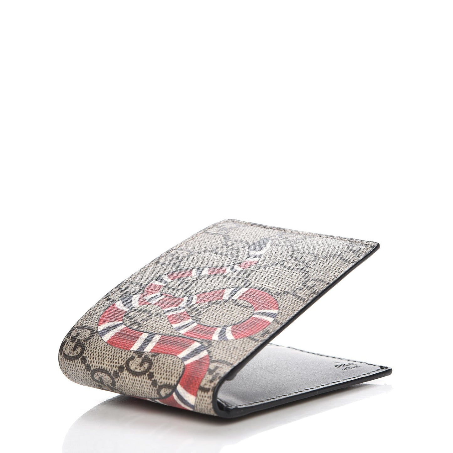 GG Supreme Monogram Kingsnake Bi-Fold Wallet Beige