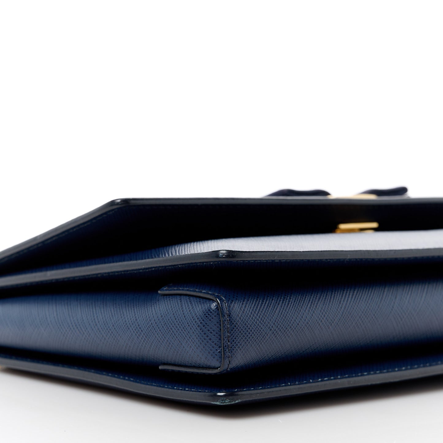 Printed Calfskin Vara Bow Chain Flap Crossbody Navy
