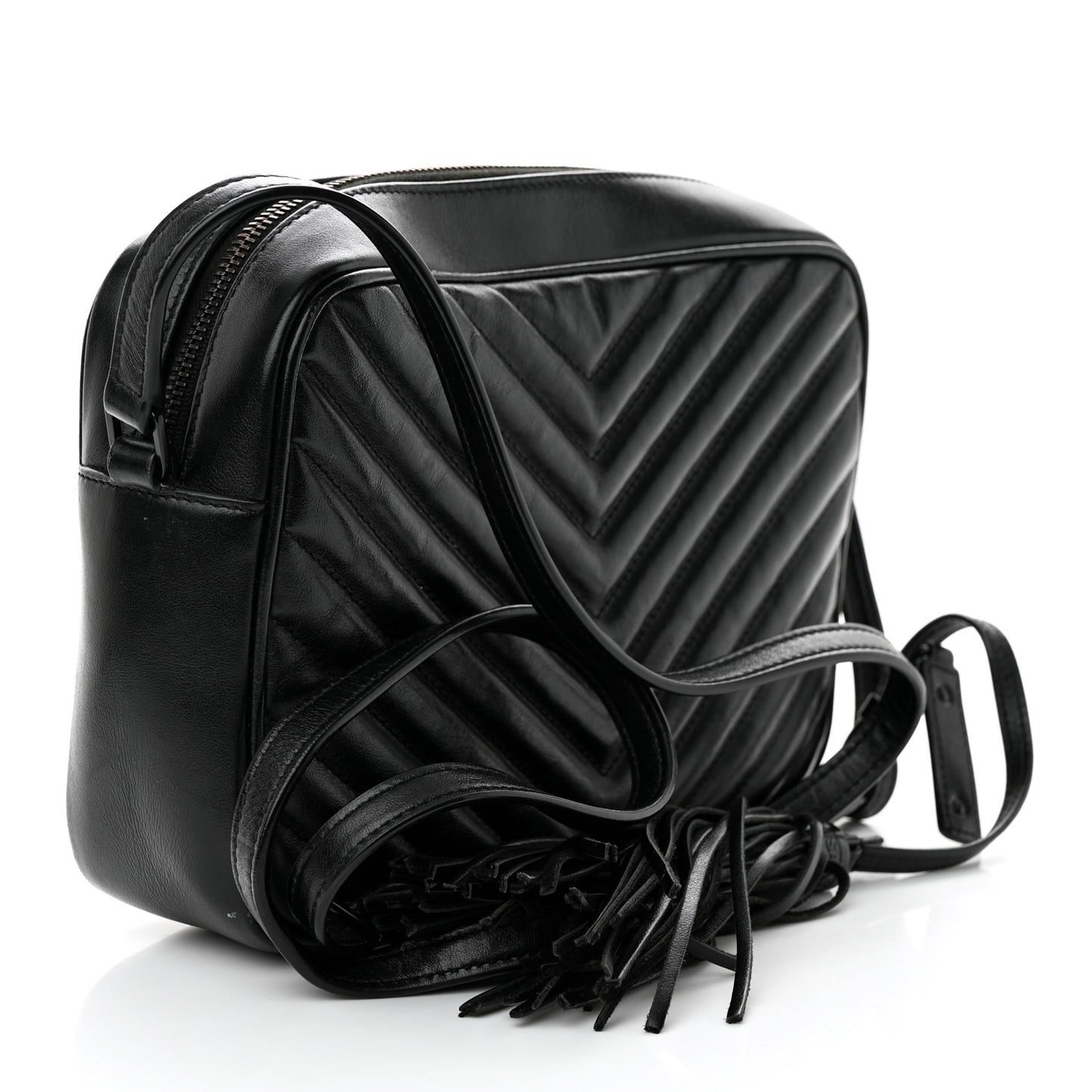 Calfskin Matelasse Monogram Monochrome Lou Camera Bag Black