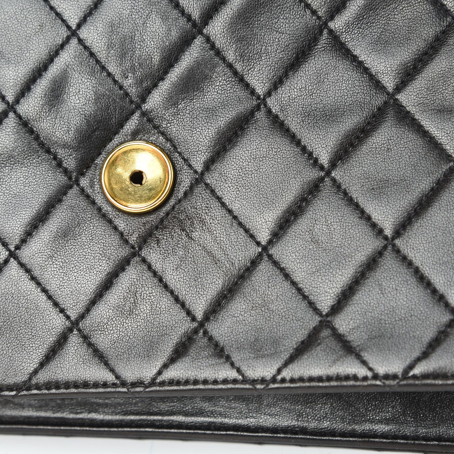 Lambskin Quilted Medium Single Flap Black