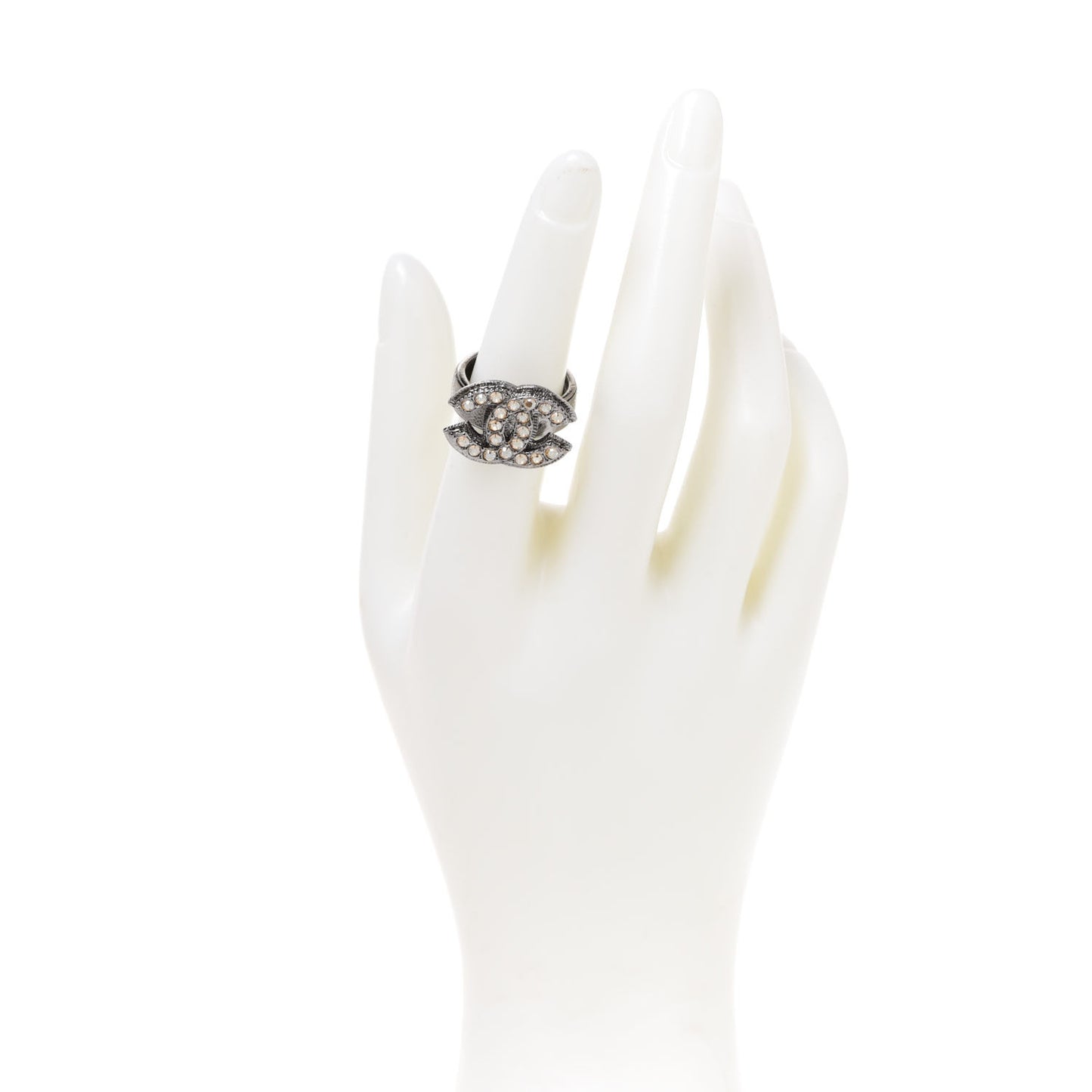 Crystal CC Ring 6 Silver
