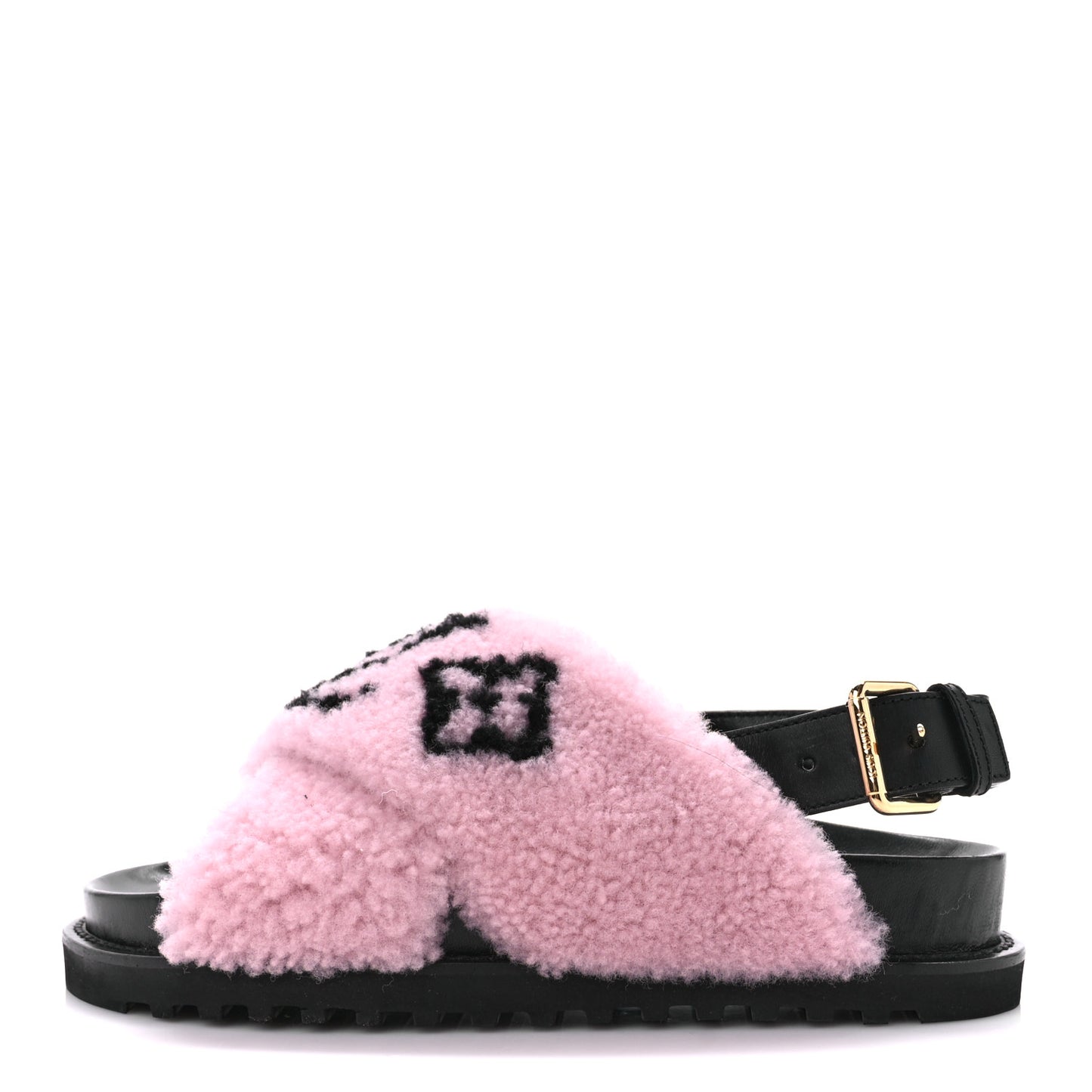 Shearling Paseo Sandals 37.5 Pink