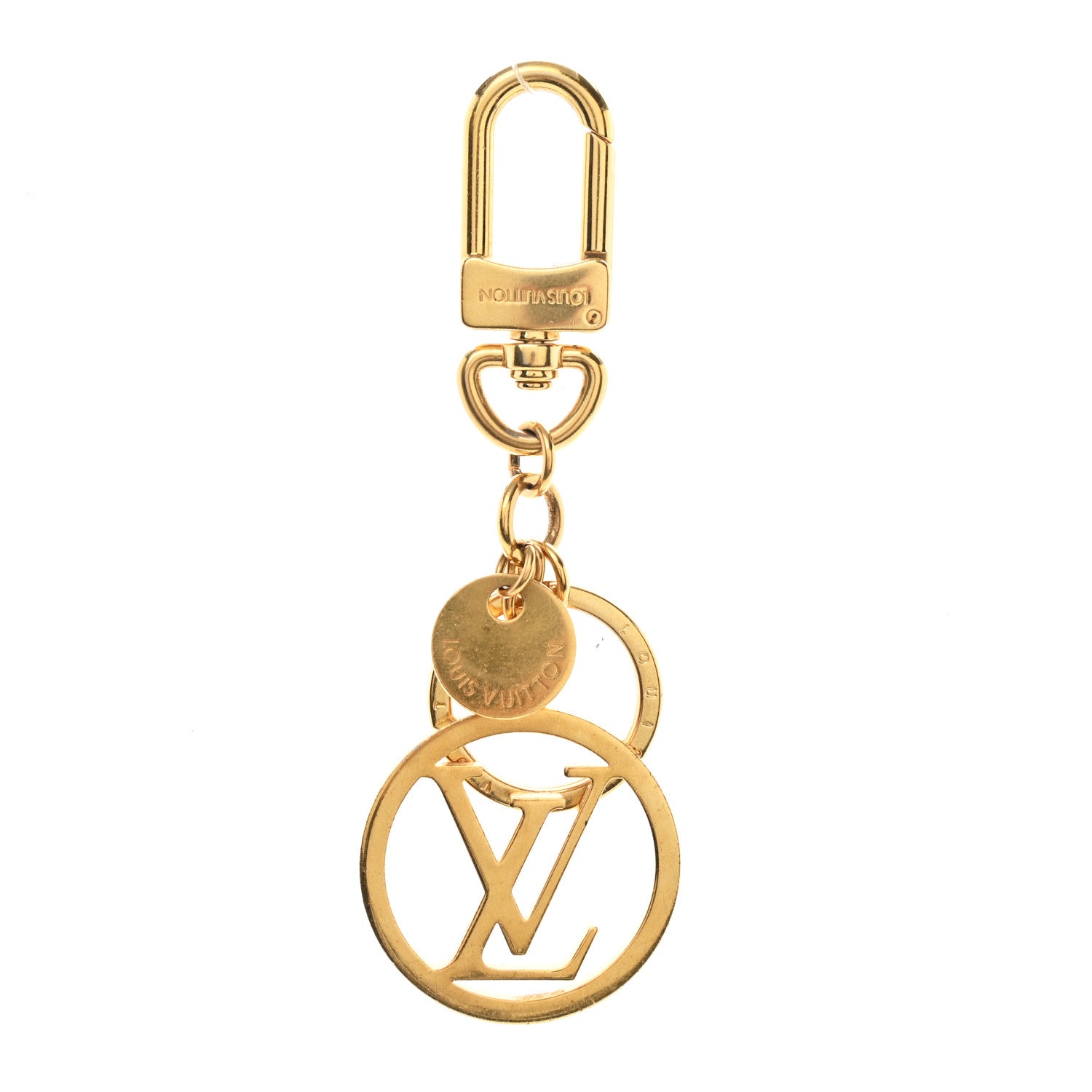 Louis Vuitton LV Circle Bag Charm Key Holder Gold 1 of 5