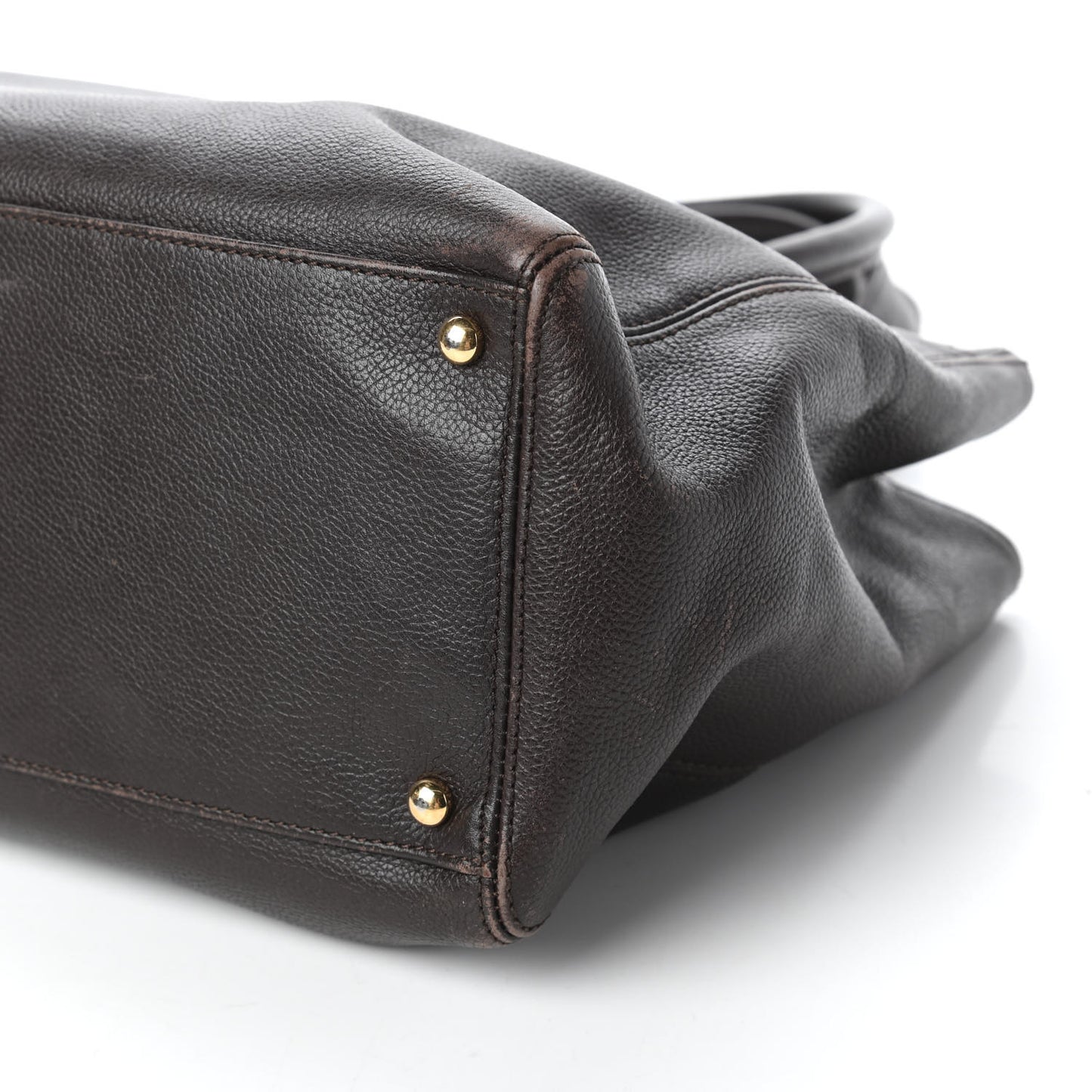 Calfskin Cerf Executive Shopper Tote Brown