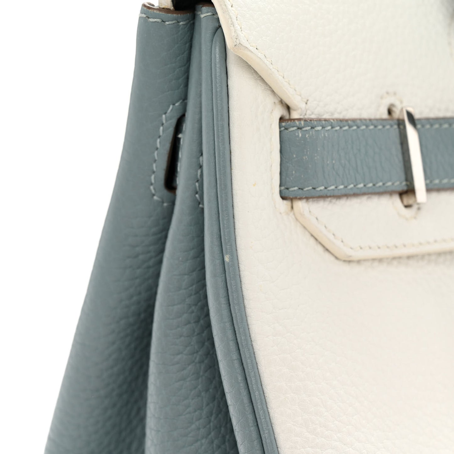 Togo Horseshoe Birkin 30 White Ciel