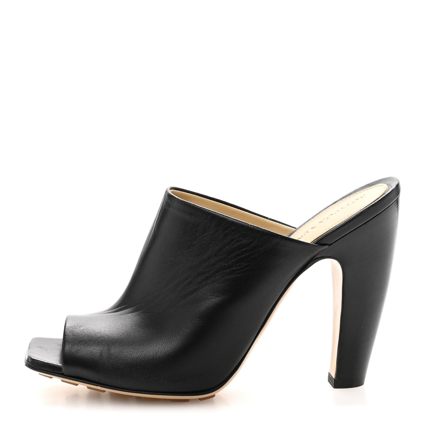Lambskin Stretch Canalazzo Sandals 37.5 Black