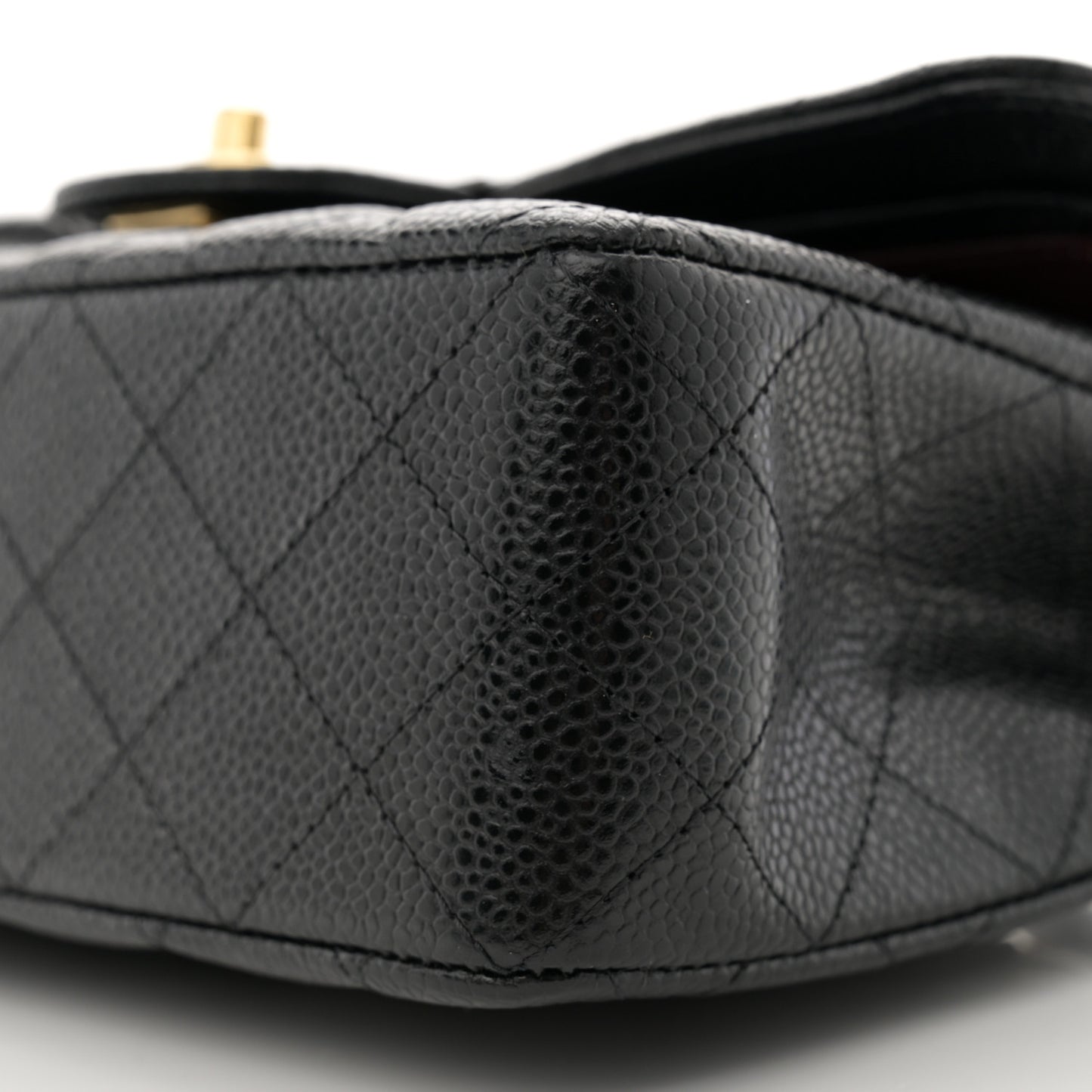 Caviar Quilted Small Double Flap Black