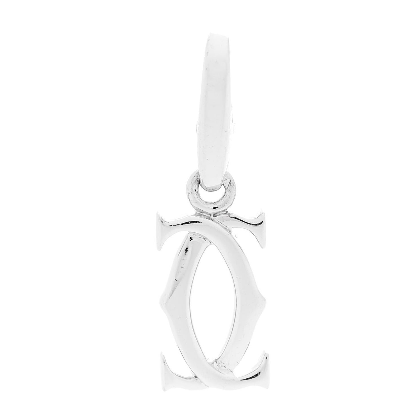 18K White Gold Logo Charm