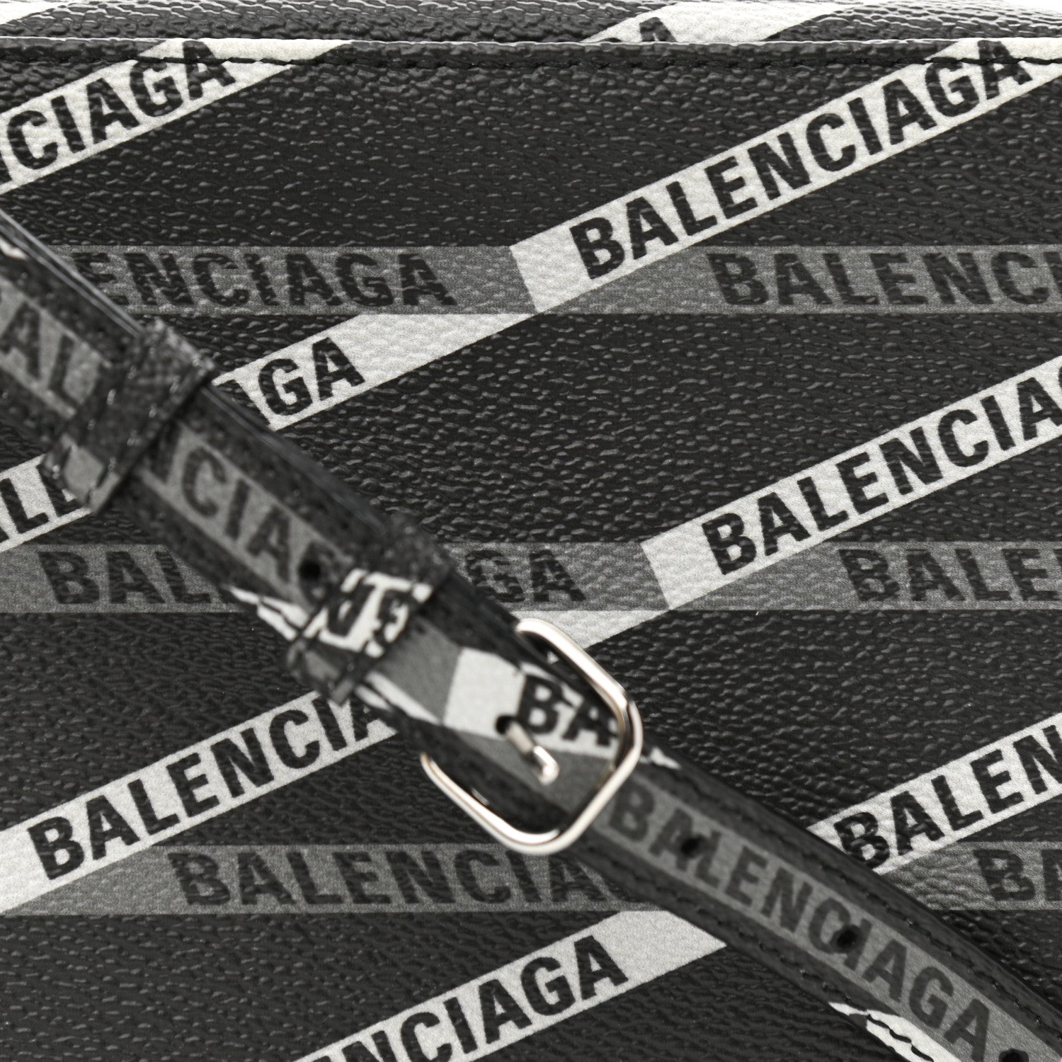 Balenciaga Coated Canvas Losange Monogram S Camera Bag Black Grey 9 of 11