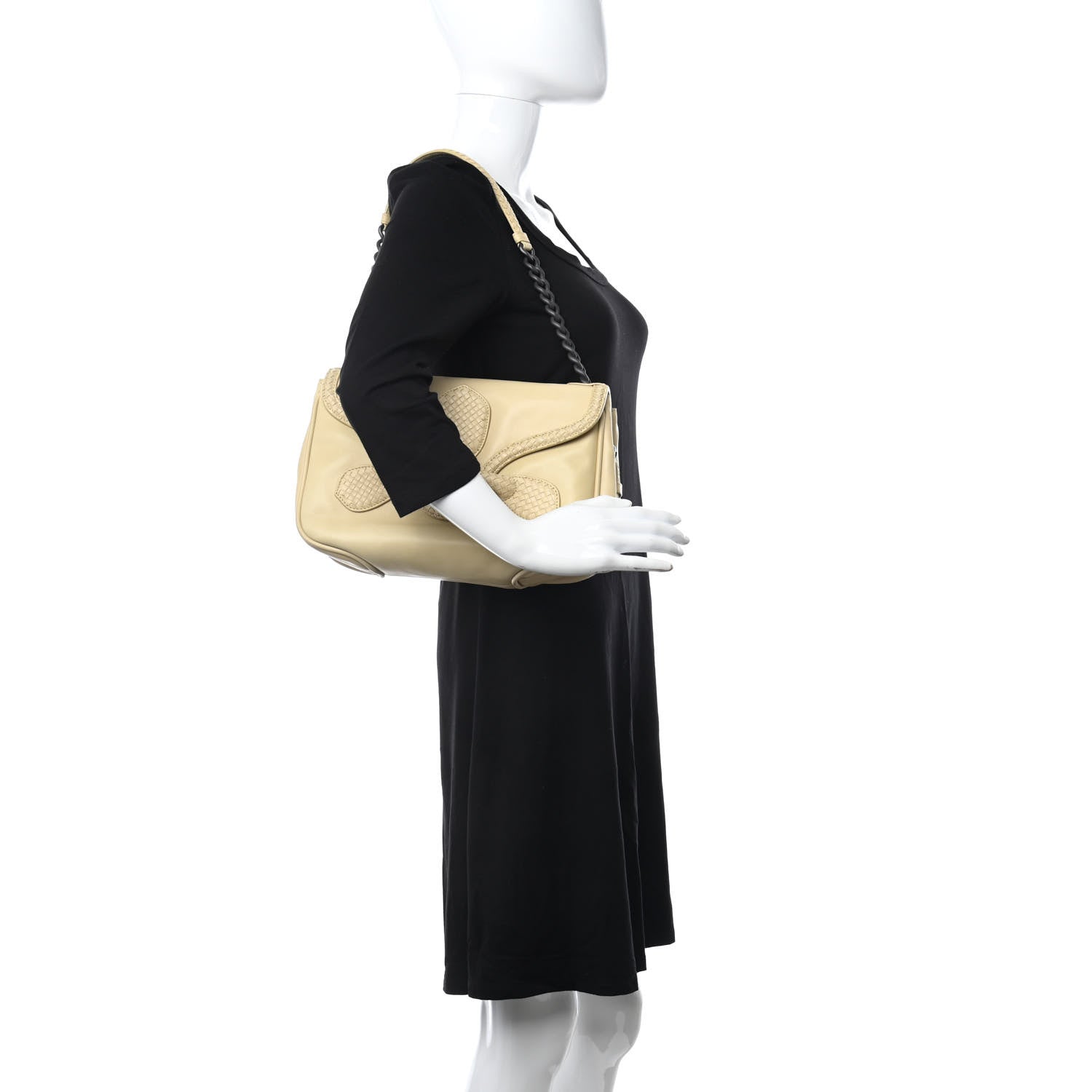 Bottega Veneta Intrecciato Rialto Shoulder Bag Banane 2 of 13