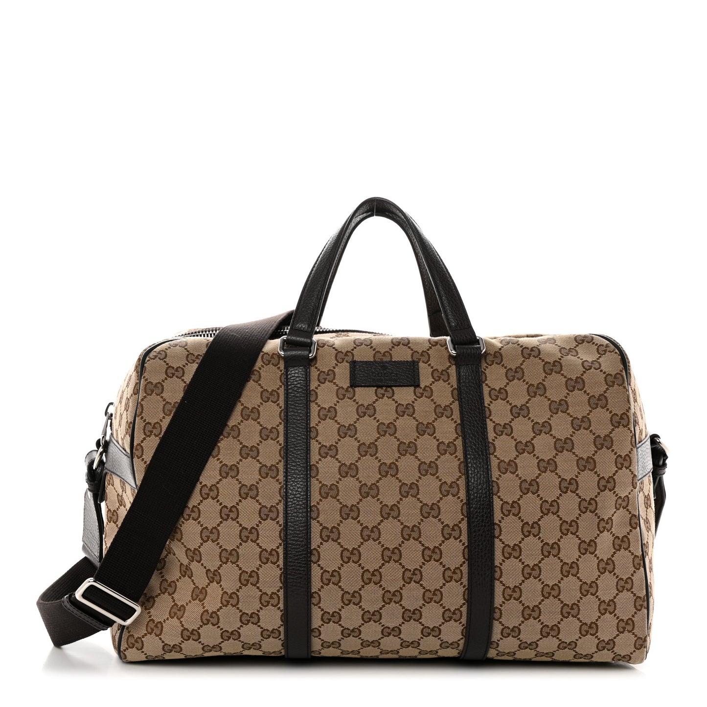 Monogram Dollar Calfskin Boston Duffle Bag Beige Ebony Testa di Moro Marrone Scuro