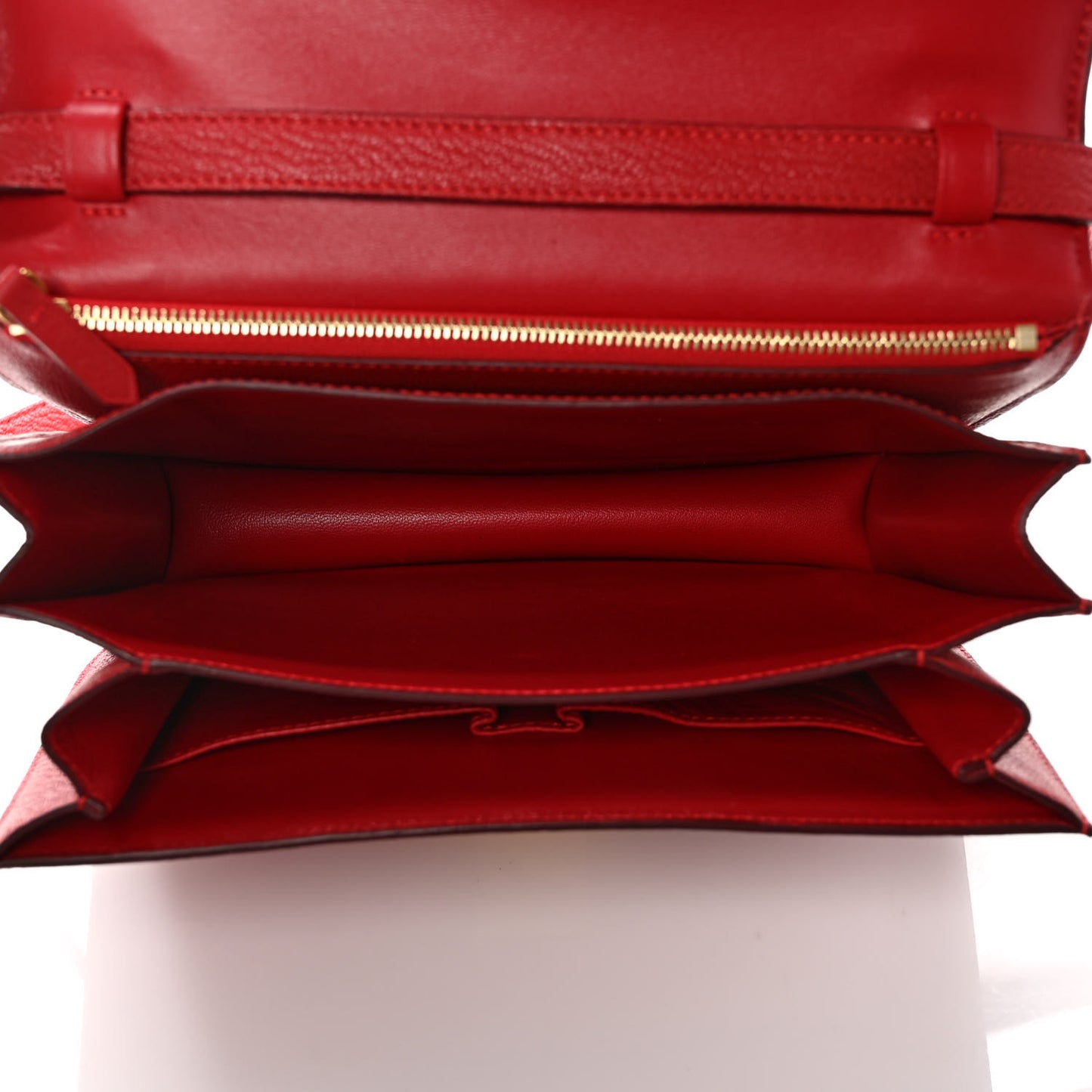 Goatskin Medium Classic Box Flap Bag Carmin