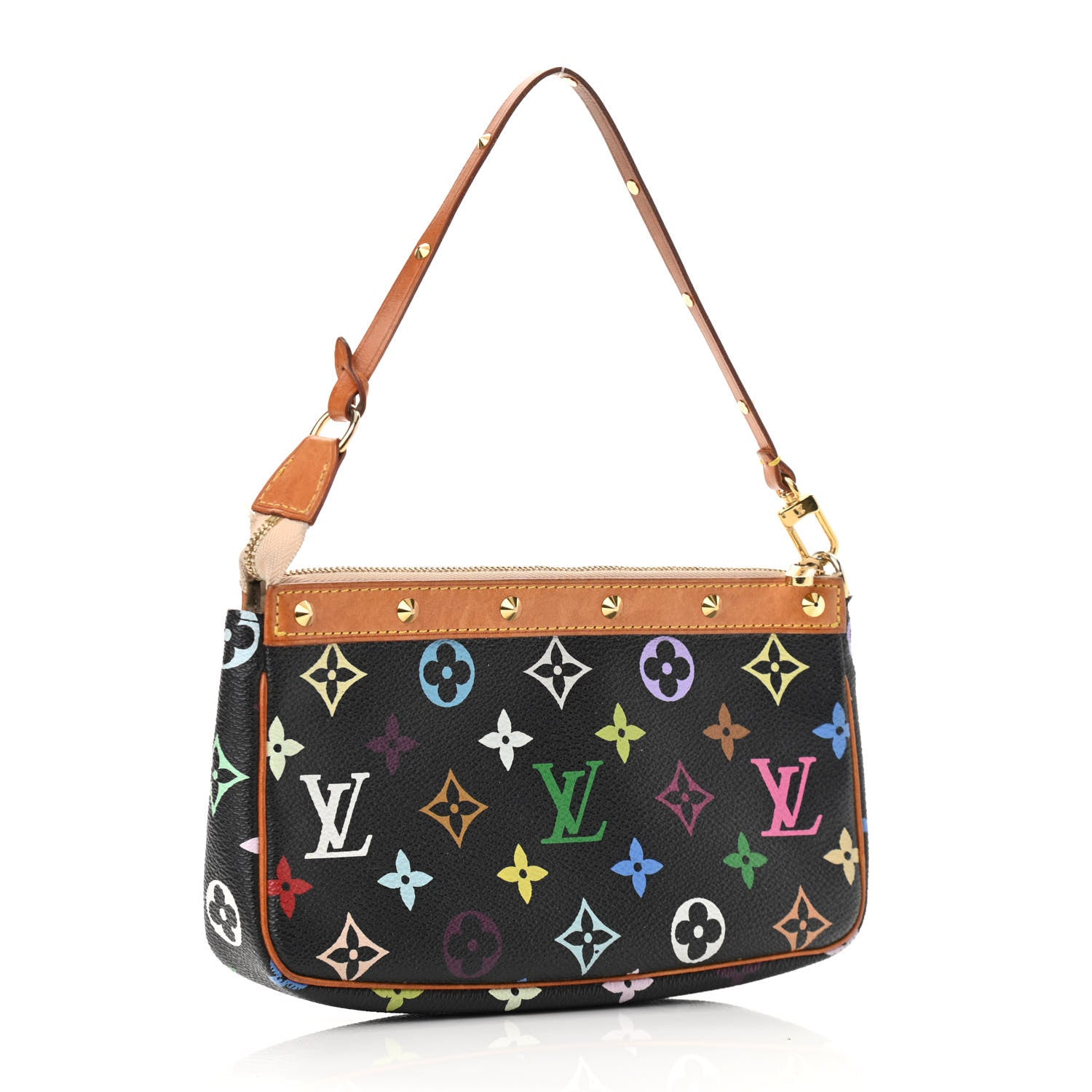 Louis Vuitton Monogram Multicolor Pochette Accessories Black 3 of 10
