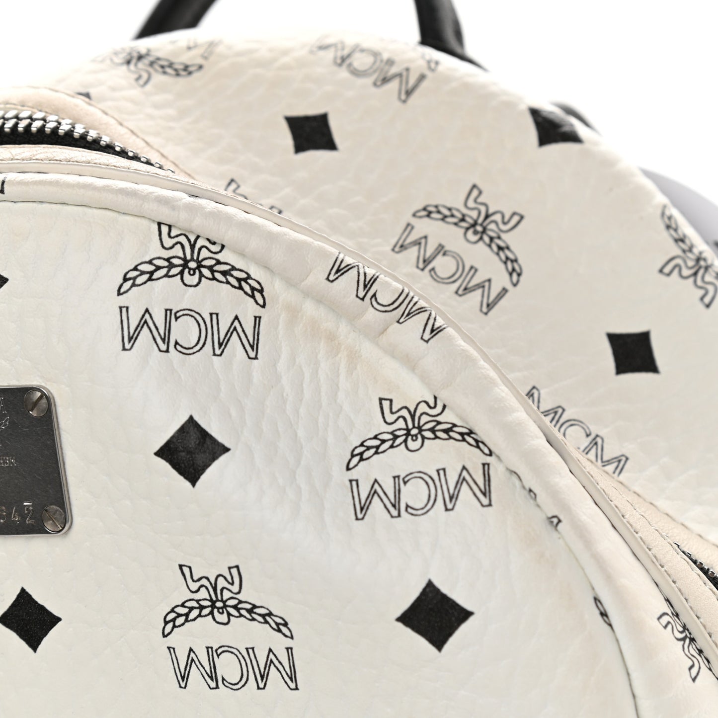Visetos Small Side Stud Stark Backpack White