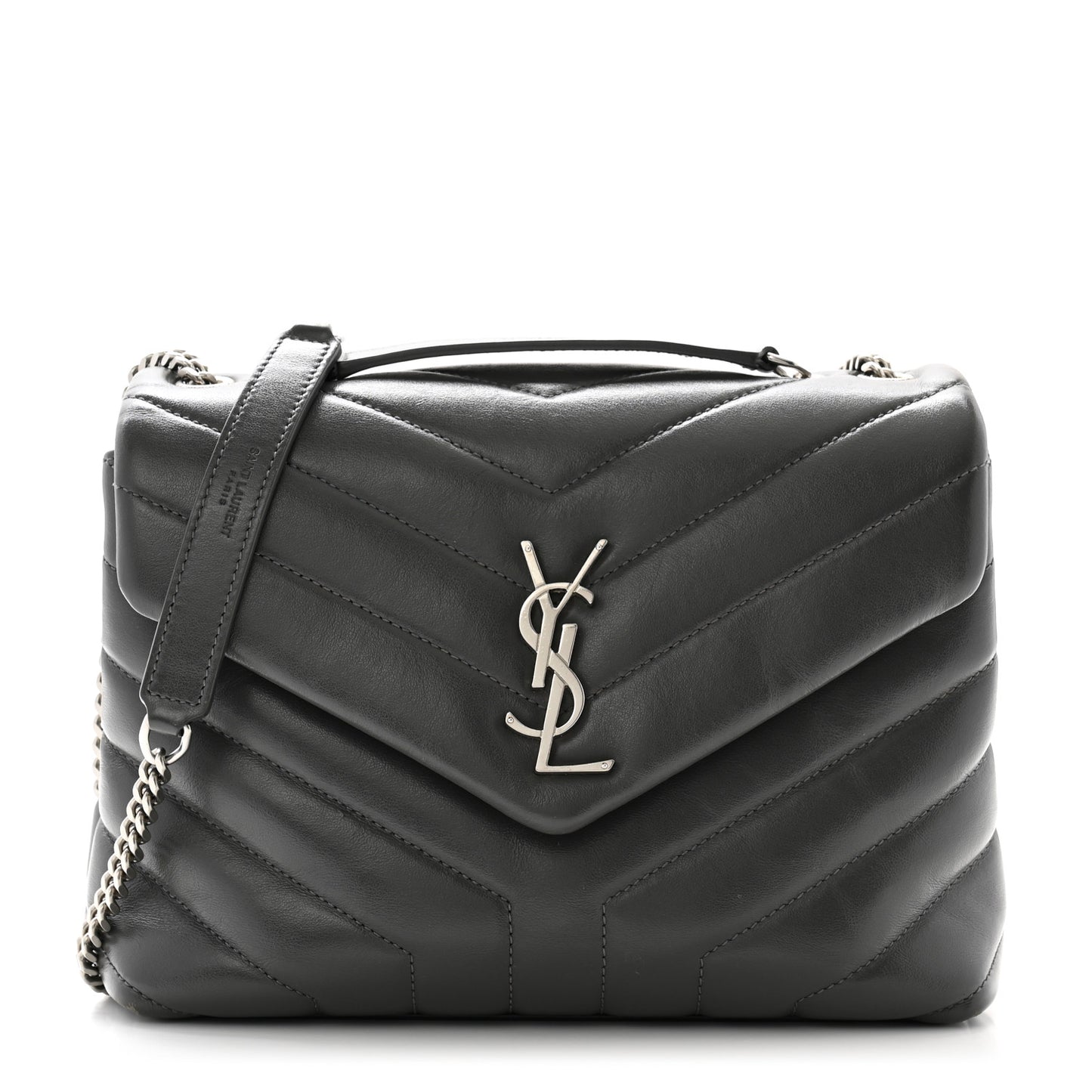 Calfskin Y Quilted Monogram Small Loulou Chain Satchel Earth