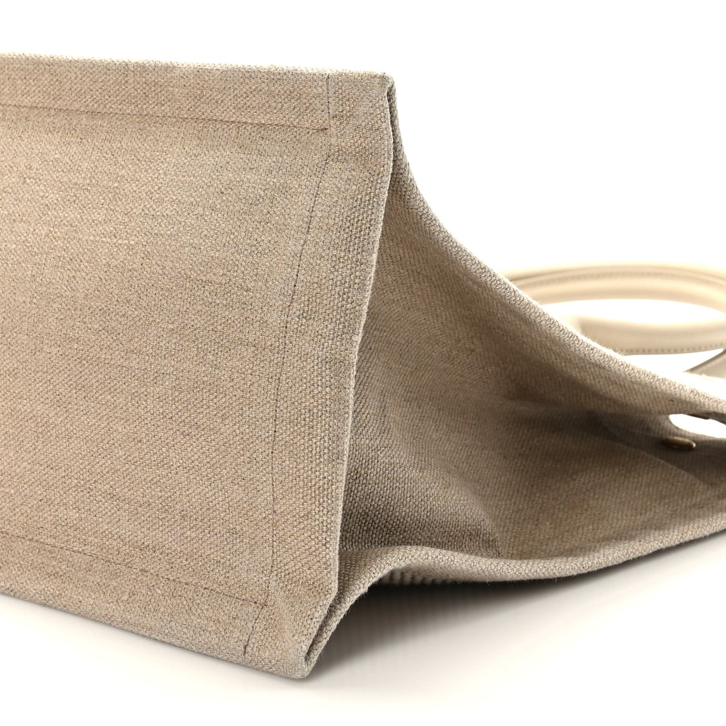 Linen Calfskin Small Rive Gauche Tote Beige Sea Salt