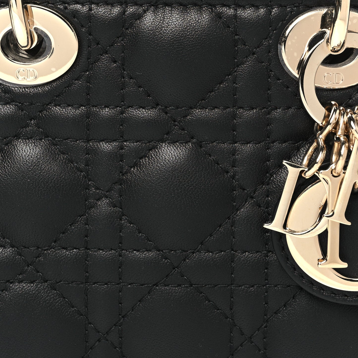 Lambskin Cannage Micro Lady Dior Black