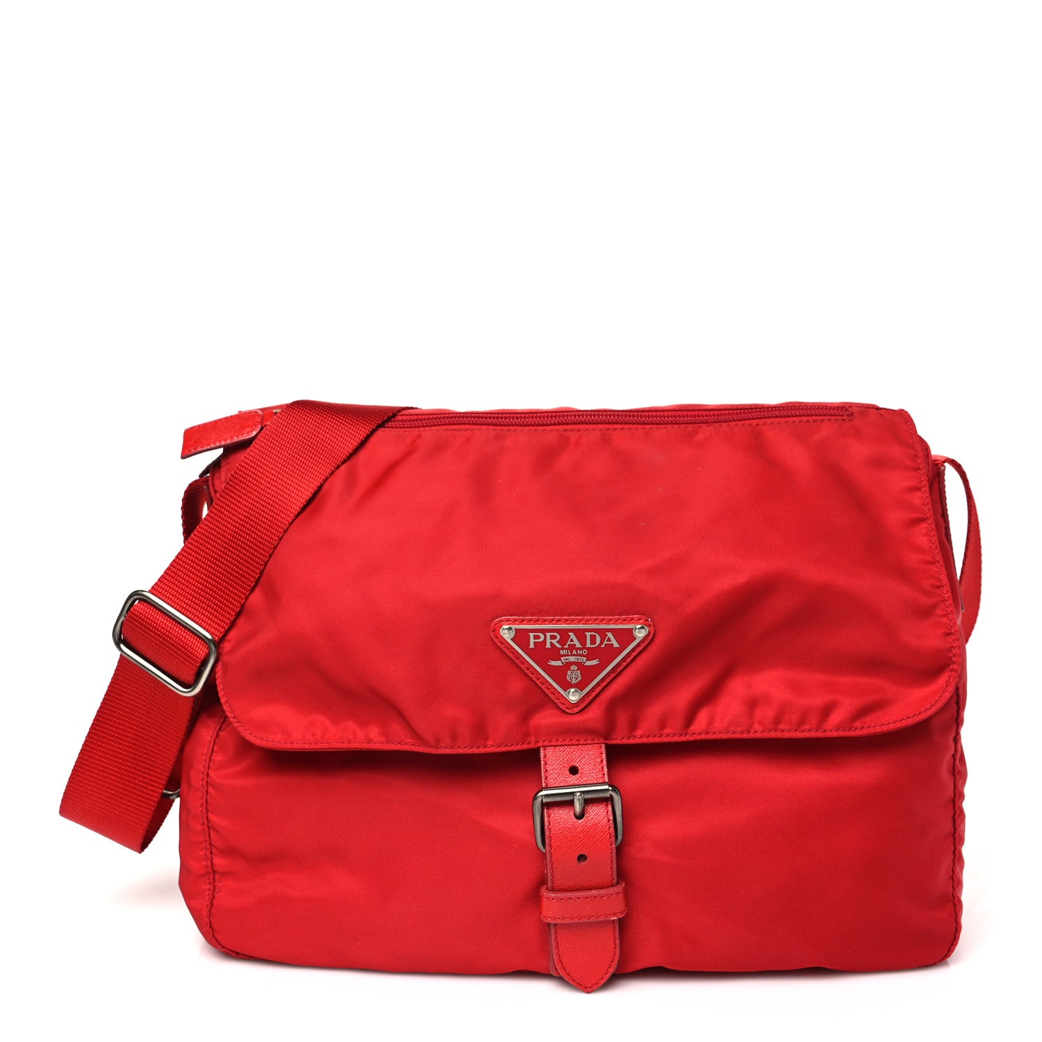 Prada Nylon Vela Sport Messenger Bag Rosso 1701087 – FASHIONPHILE