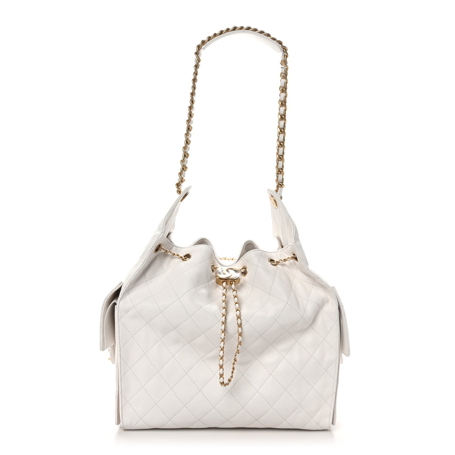 Chanel Caviar Quilted Medium Chanel 25 Handbag White 1 of 11