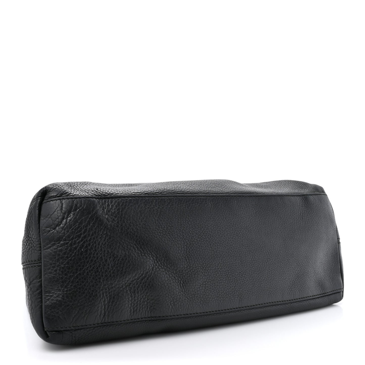 Pebbled Calfskin Medium Soho Chain Shoulder Bag Black