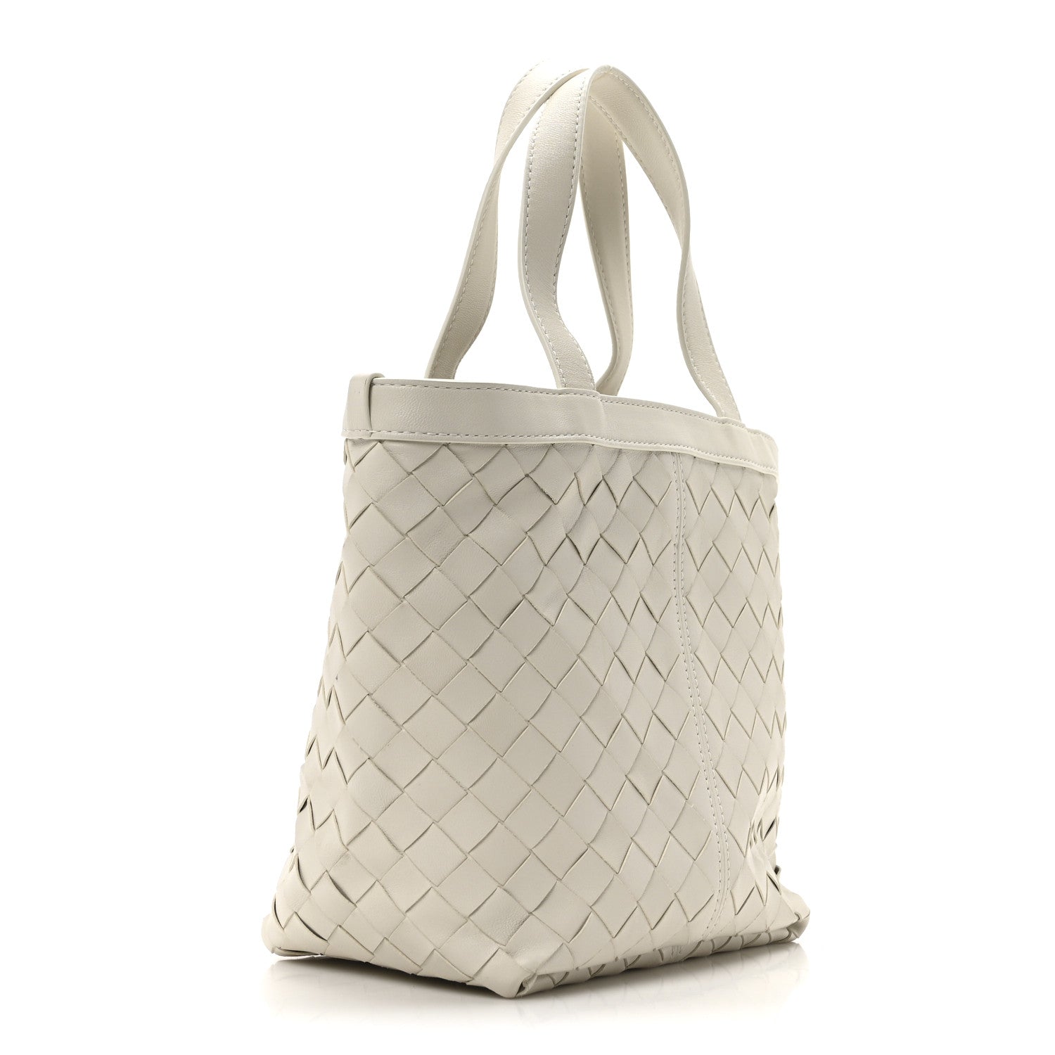 Bottega Veneta Nappa Intrecciato Small Flip Flap Tote Chalk 3 of 9