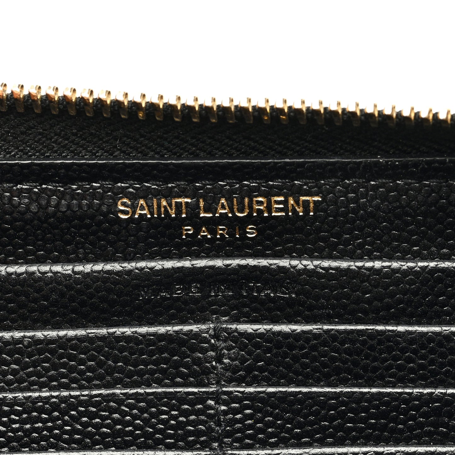 Grain De Poudre Matelasse Chevron Monogram Zip Around Wallet Black