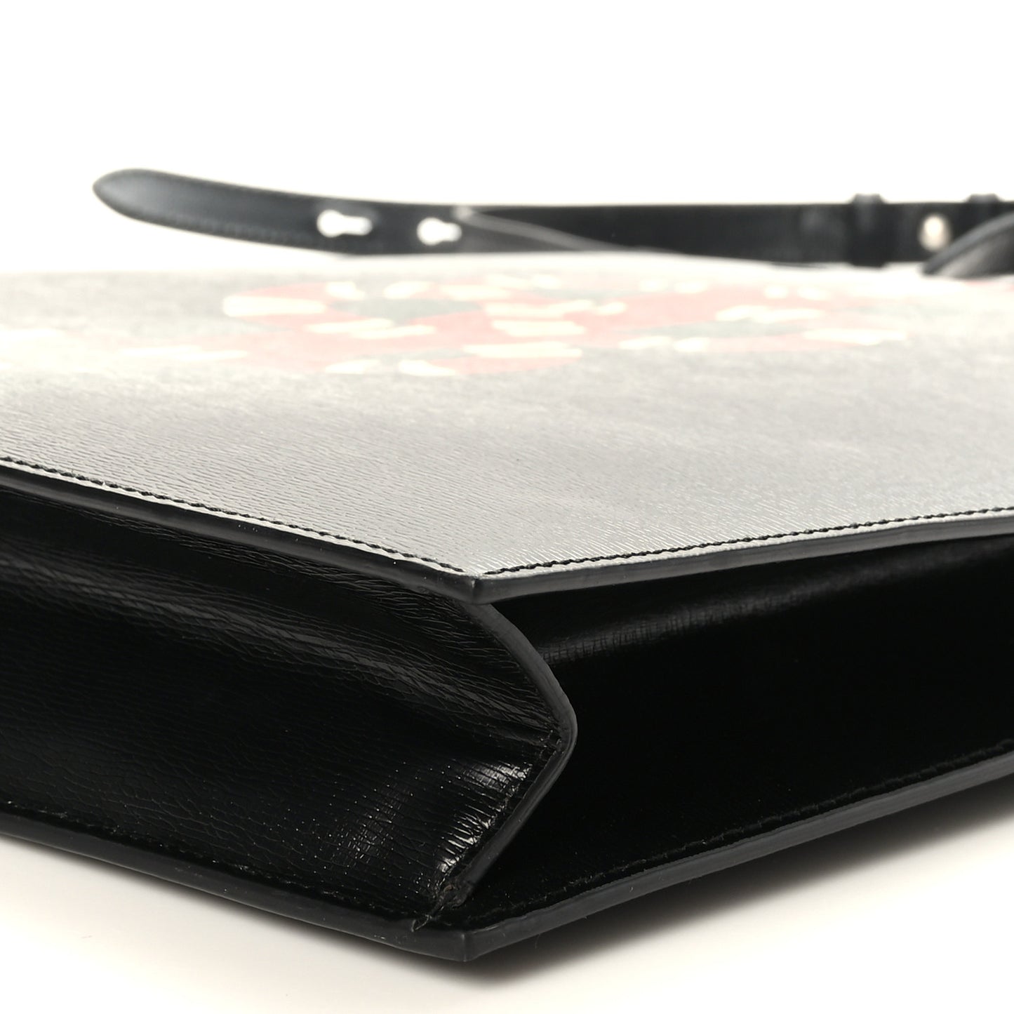 Calfskin Kingsnake Print Vertical Tote Black