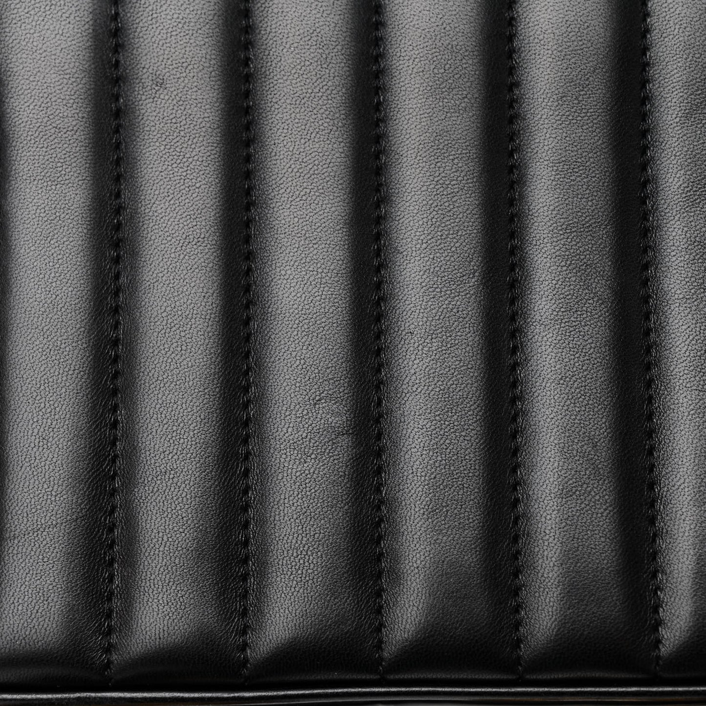 Lambskin Matelasse Monogram Vicky Chain Wallet Black