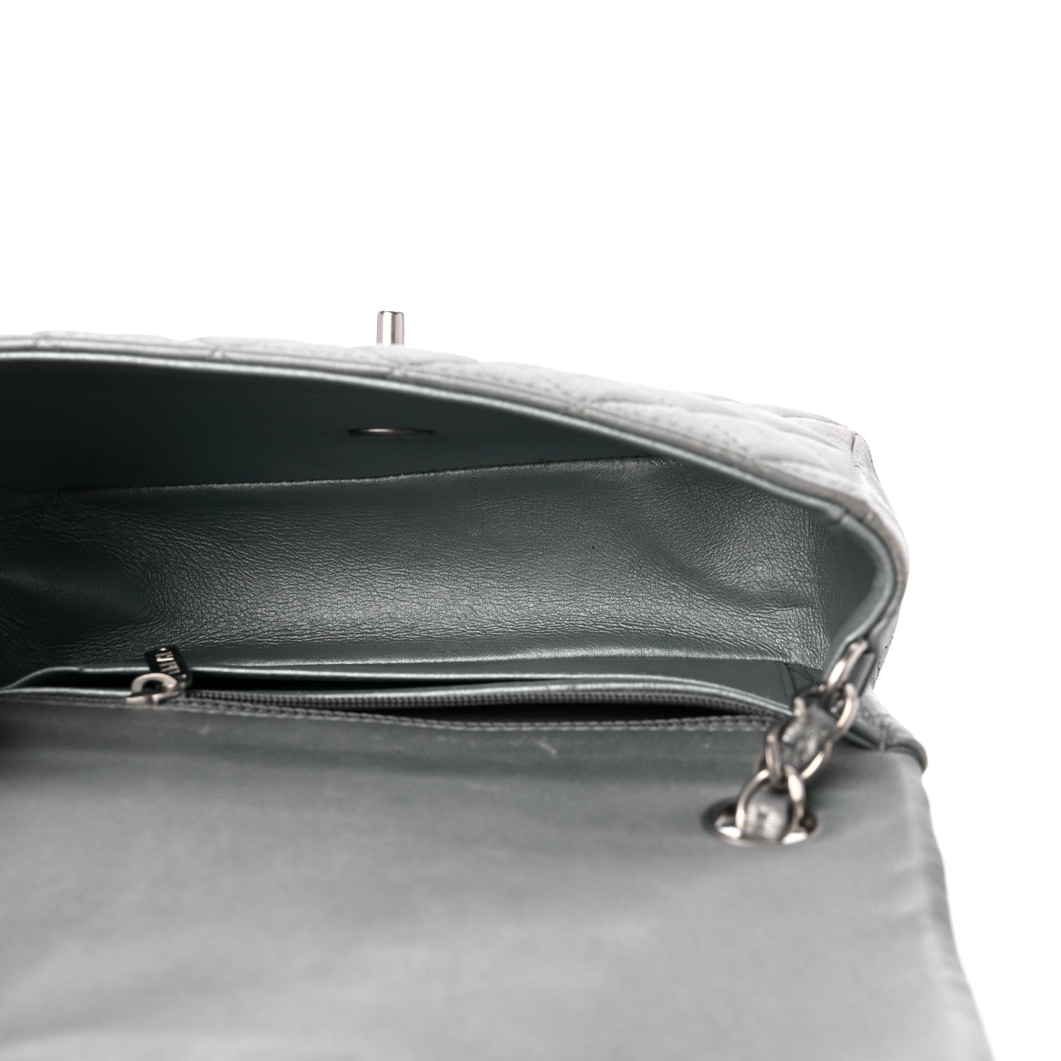 Chanel Metallic Calfskin Quilted Mini Rectangular Flap Ruthenium 5 of 15