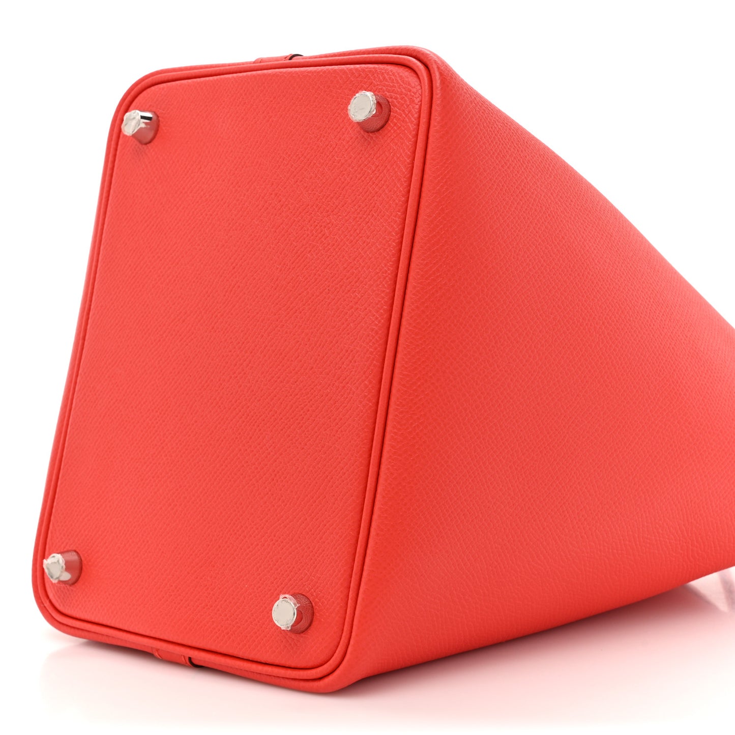 Epsom Tressage De Cuir Picotin Lock 18 PM Rouge Coeur Bleu du Nord Rouge H