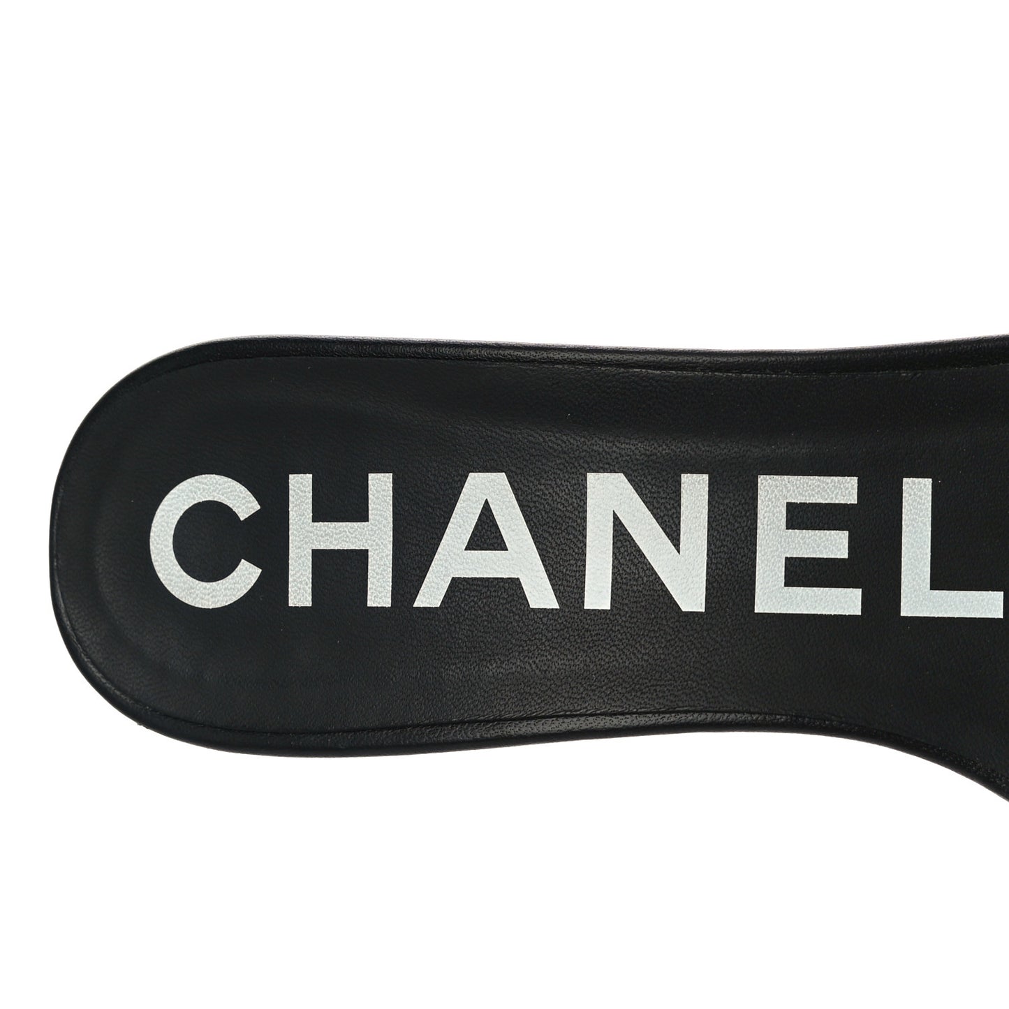 Lambskin Quilted Textured CC Mules 37 Black