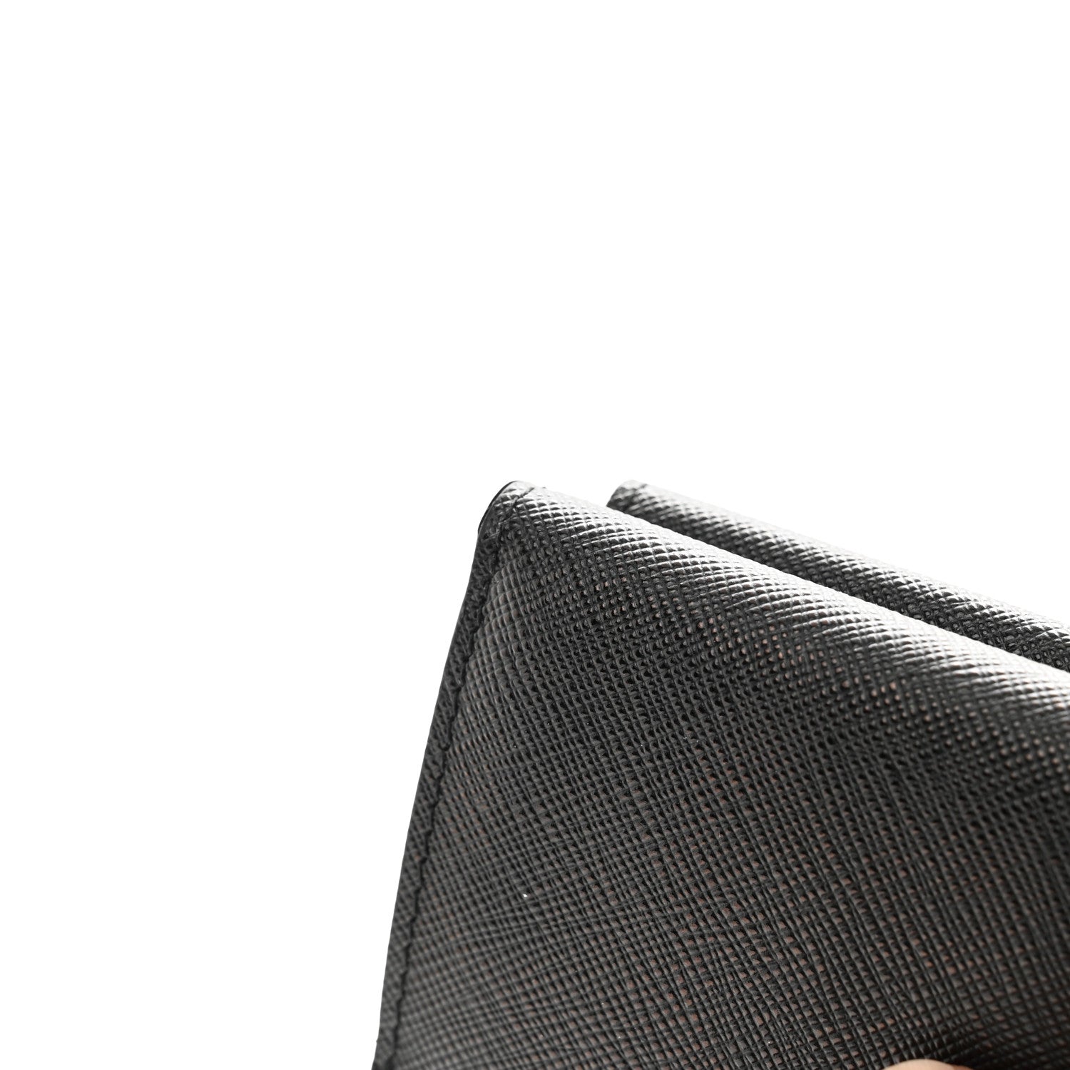 Prada Saffiano Metal Tri-Fold Envelope Card Holder Wallet Black 7 of 7