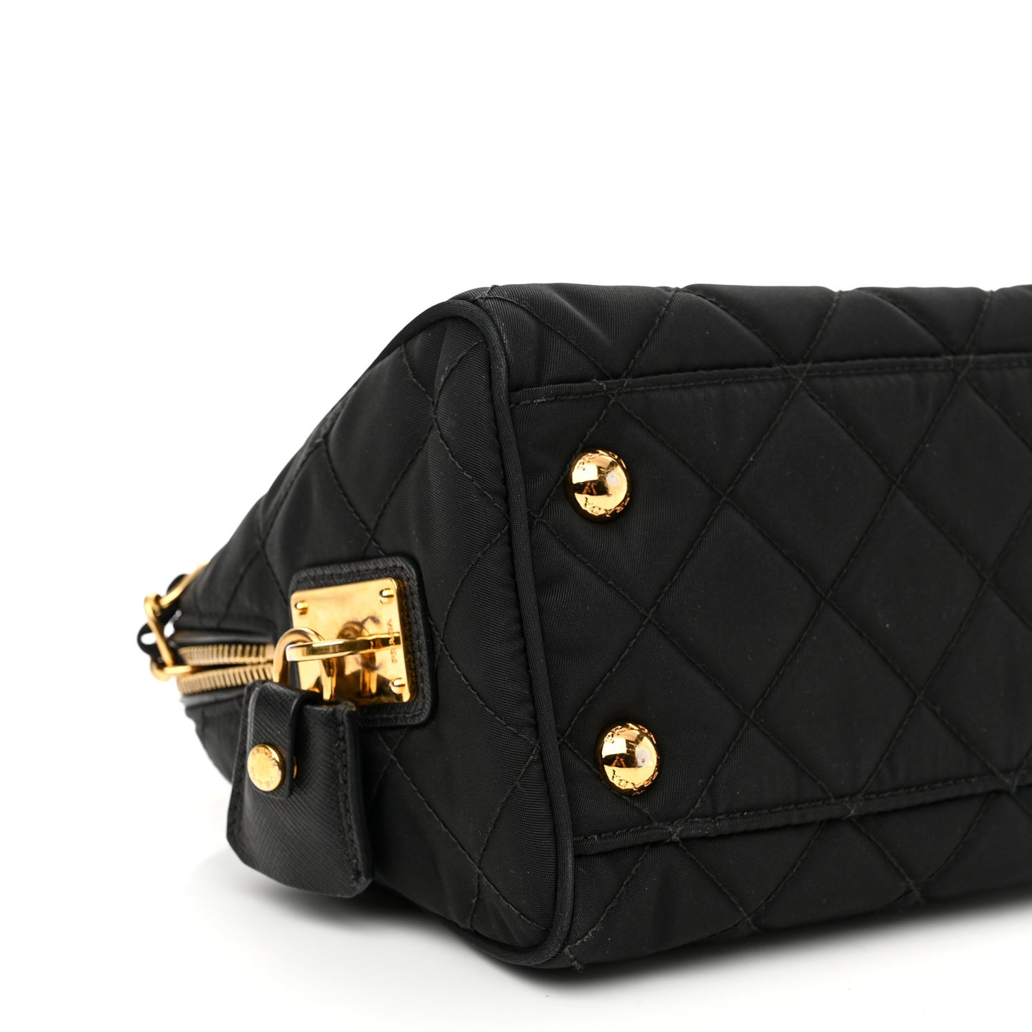 Nylon Tessuto Impuntu Quilted Flap Black
