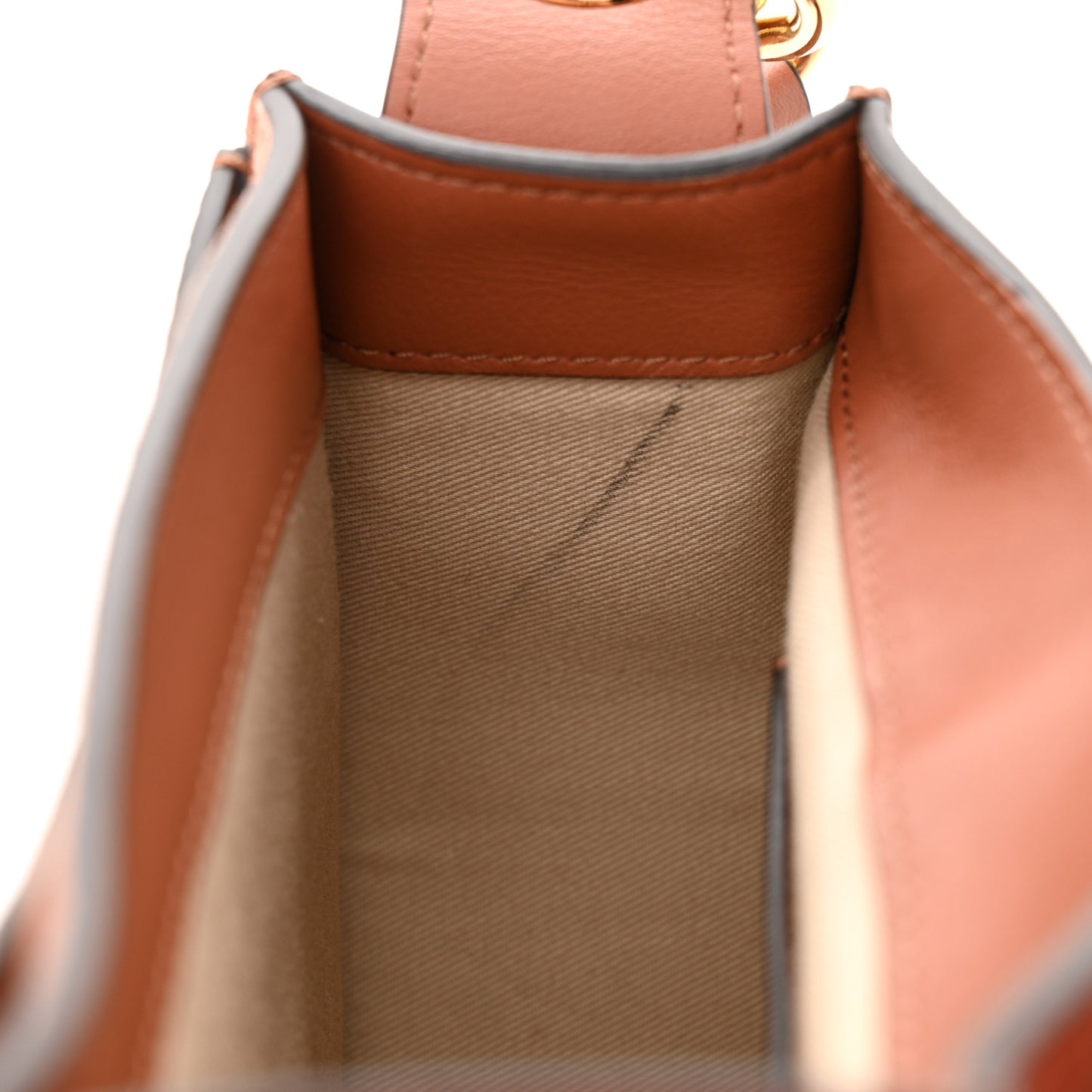 Calfskin Python Embossed Small Tess Bag Sepia Brown