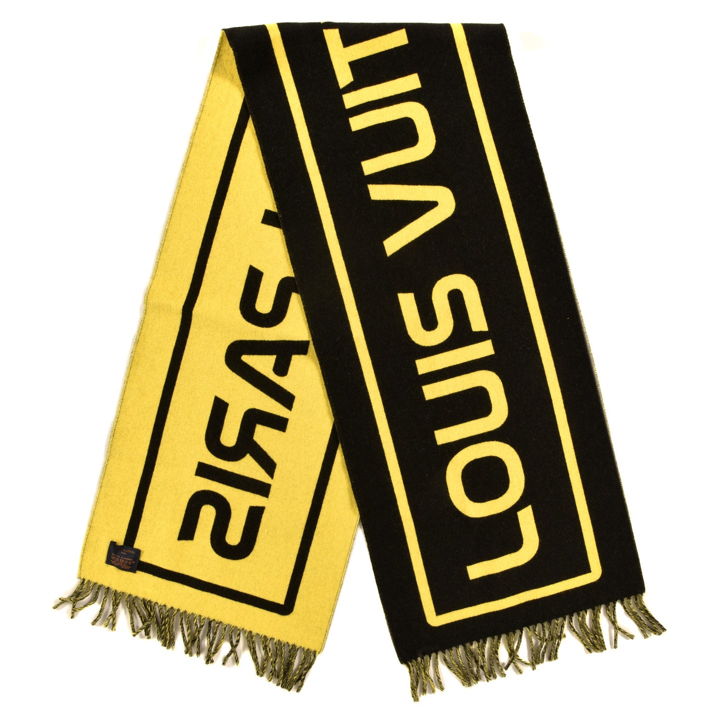 Wool Cashmere City Gravity Scarf Jaune Black