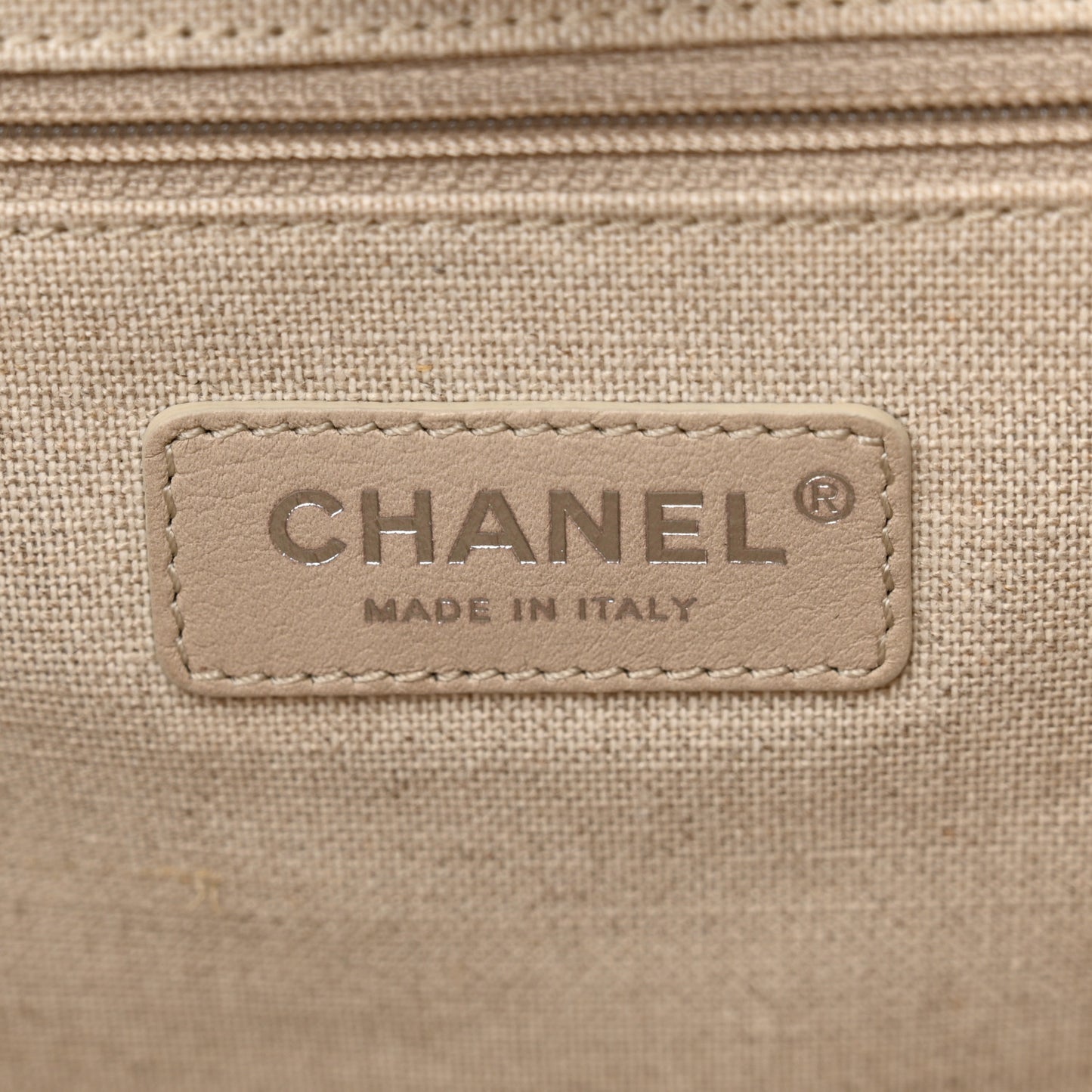 Mixed Fibers Small Deauville Tote Beige