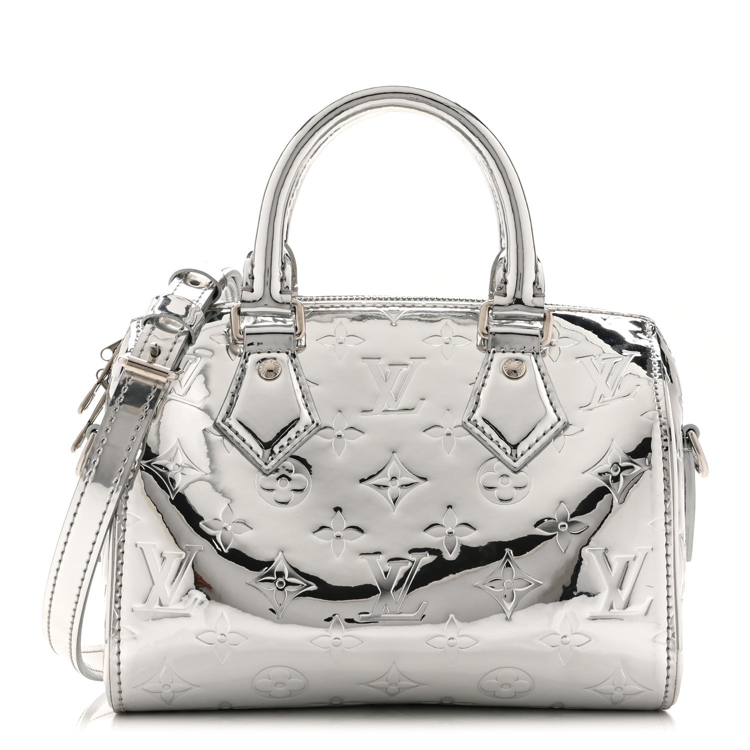 Louis Vuitton Monogram Miroir Speedy Bandouliere 20 Silver 1971235