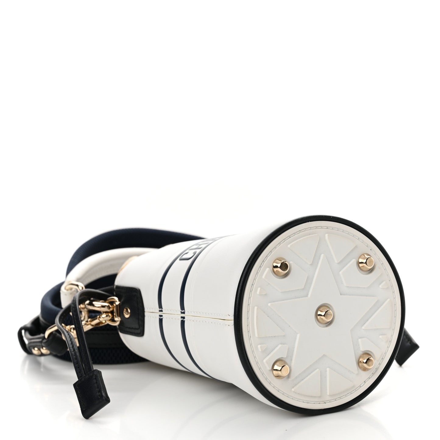 Calfskin Micro Dior Vibe Bucket White Blue
