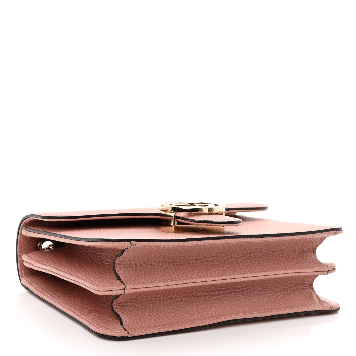Dollar Calfskin Small Interlocking G Shoulder Bag Soft Pink