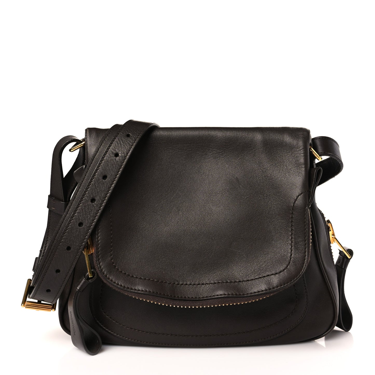 Calfskin Medium Jennifer Crossbody Bag Brown