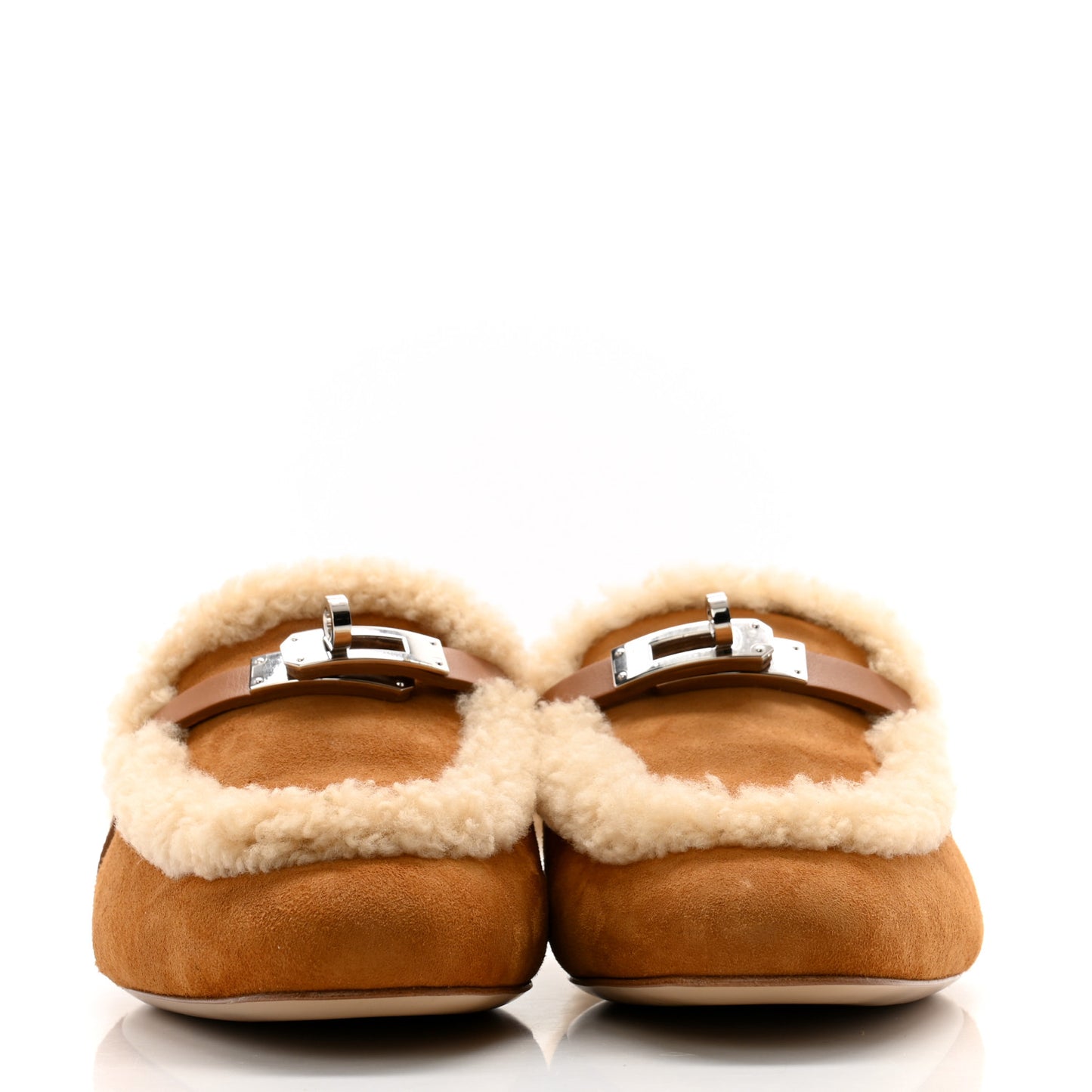 Suede Goatskin Woolskin Womens Oz Mules 38 Naturel