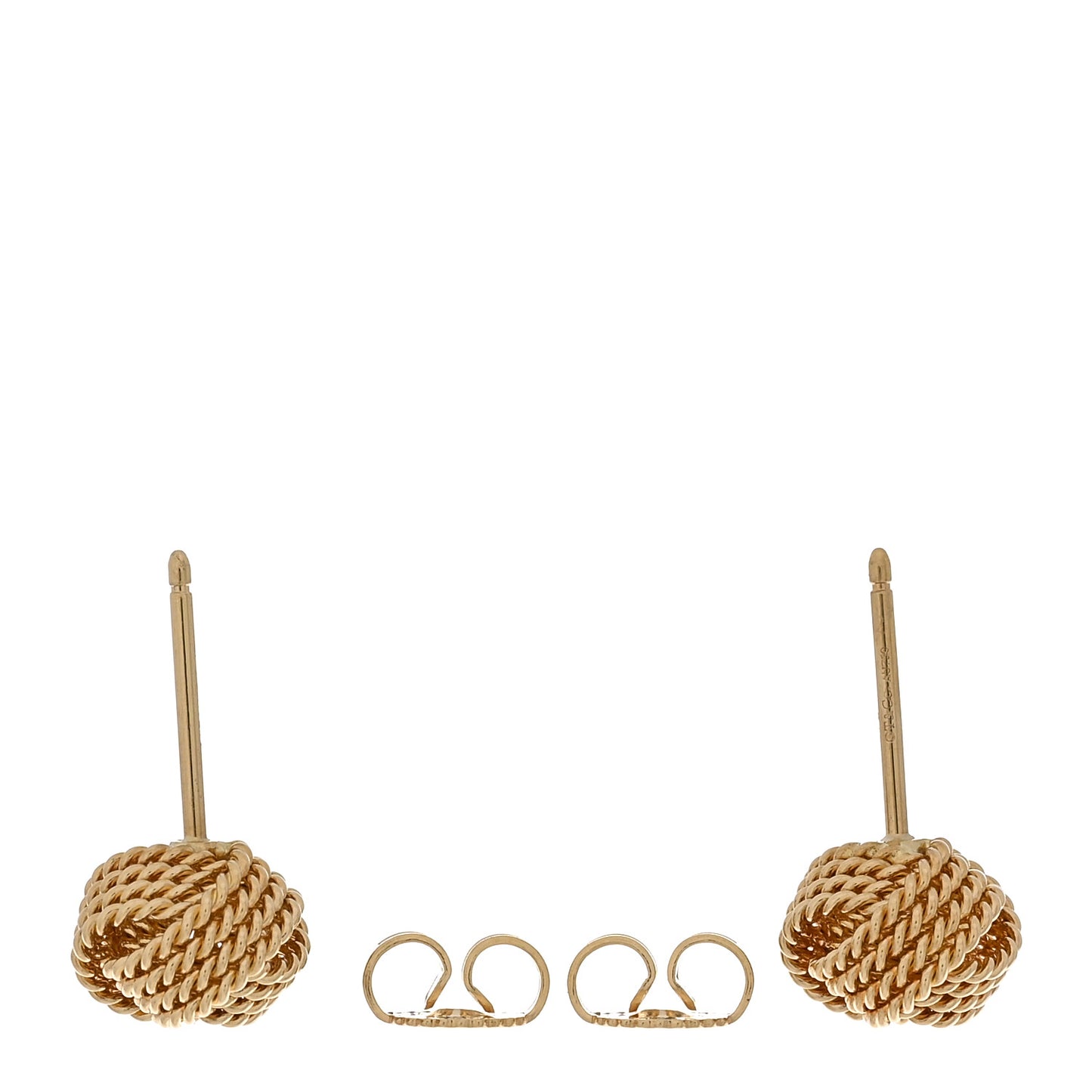 18K Yellow Gold Twist Knot Earrings
