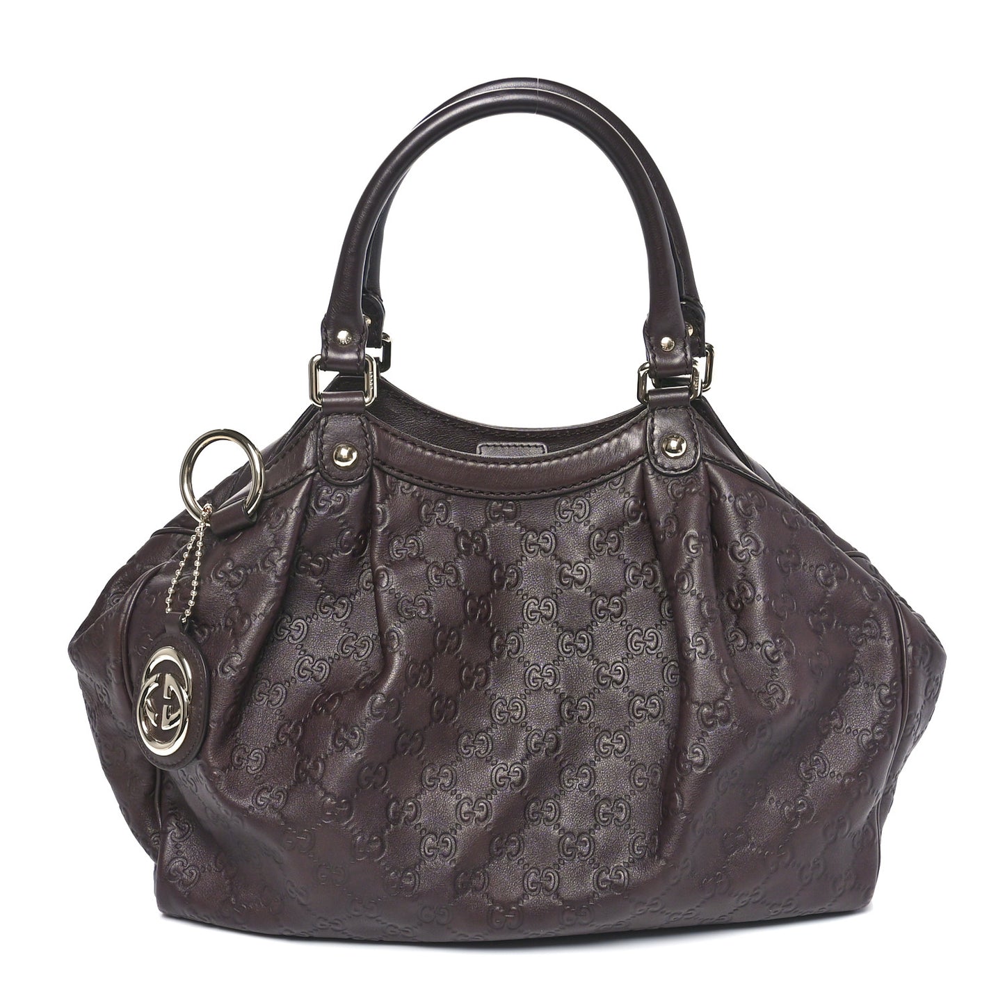 Guccissima Medium Sukey Tote Chocolate