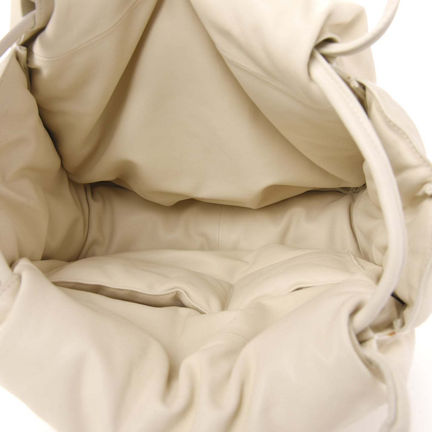 Goatskin Pillow Bucket Bag White