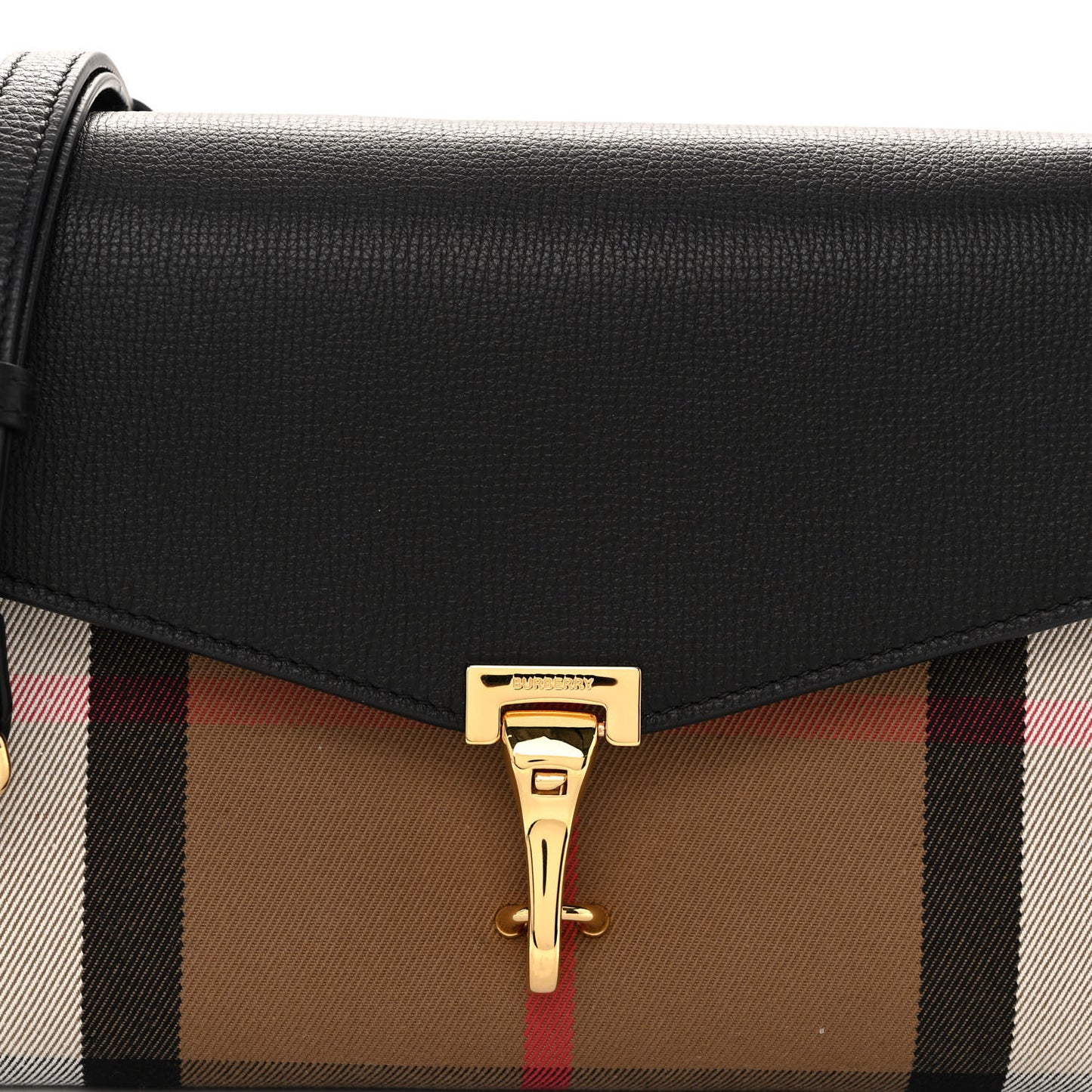 Derby Calfskin House Check Small Macken Crossbody Bag Black