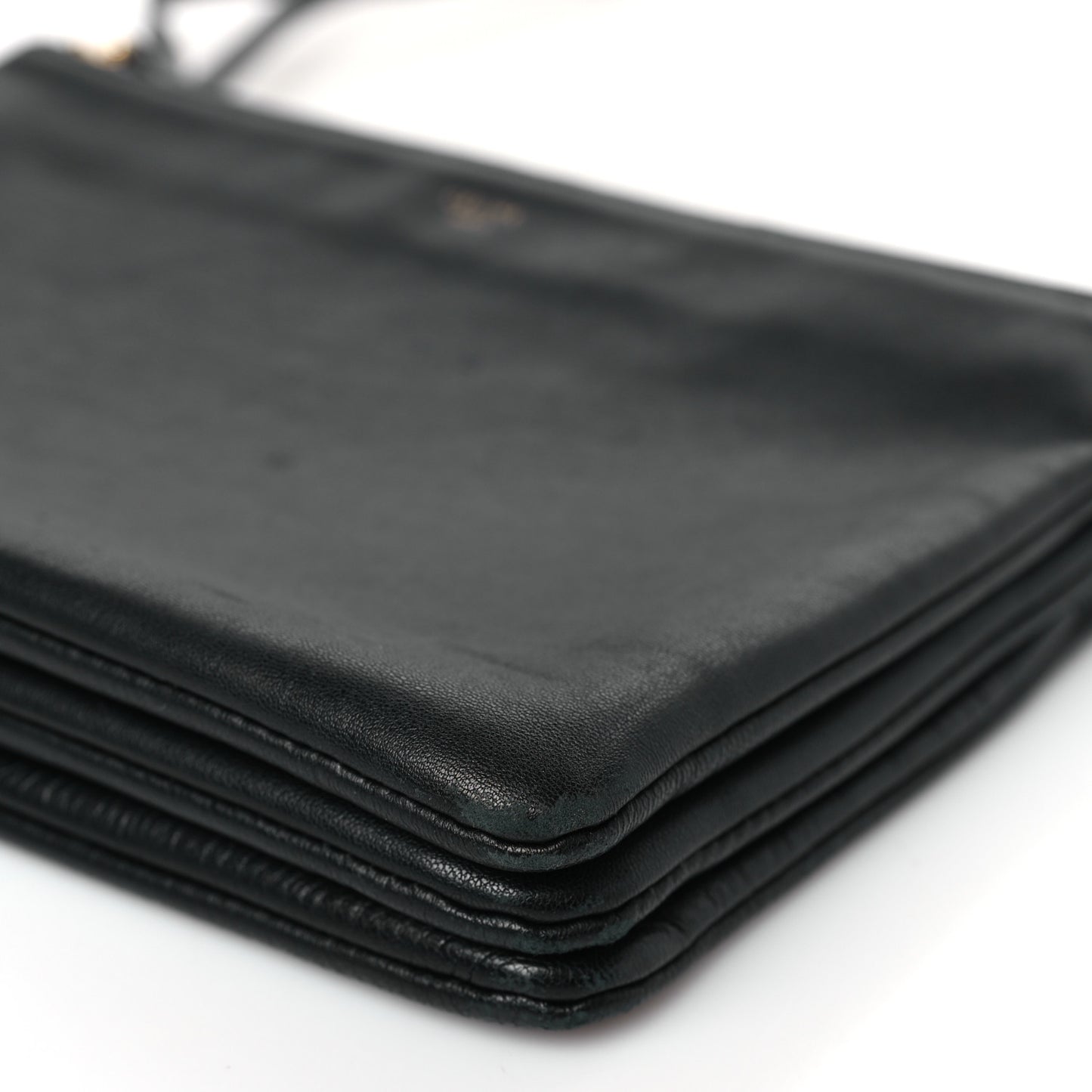 Lambskin Large Trio Crossbody Bag Black