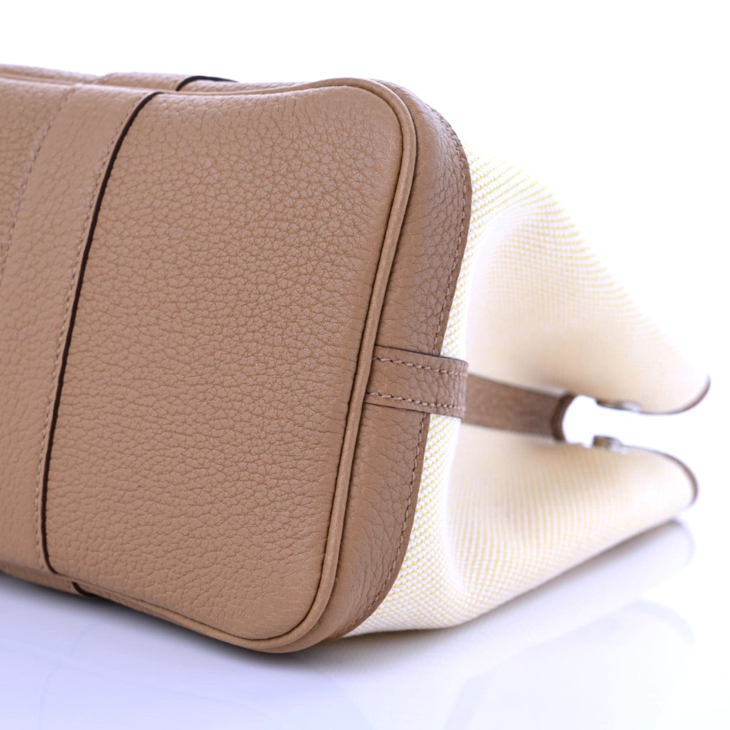 Hermes Twill H Negonda Garden Party 30 TPM Ecru Jaune Citron Biscuit 7 of 9