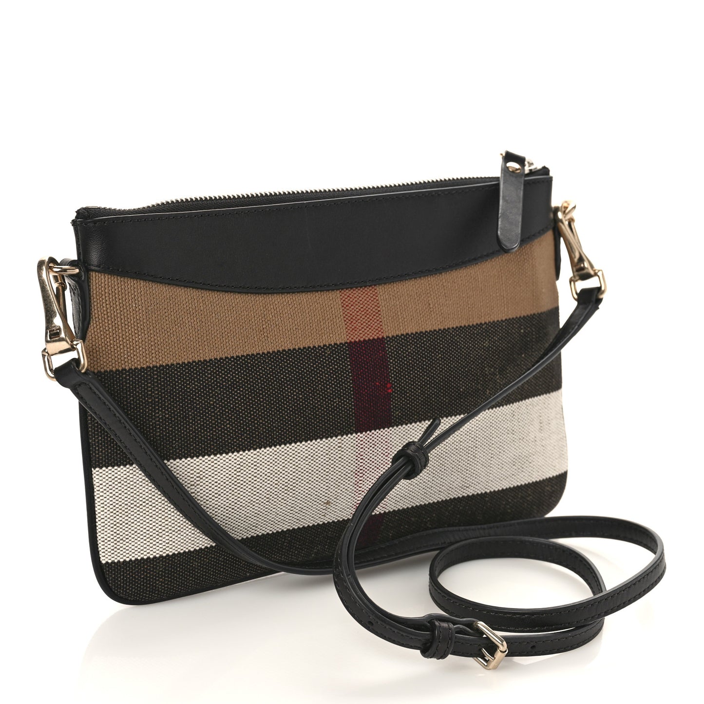 Mega Check Peyton Crossbody Clutch Bag Black